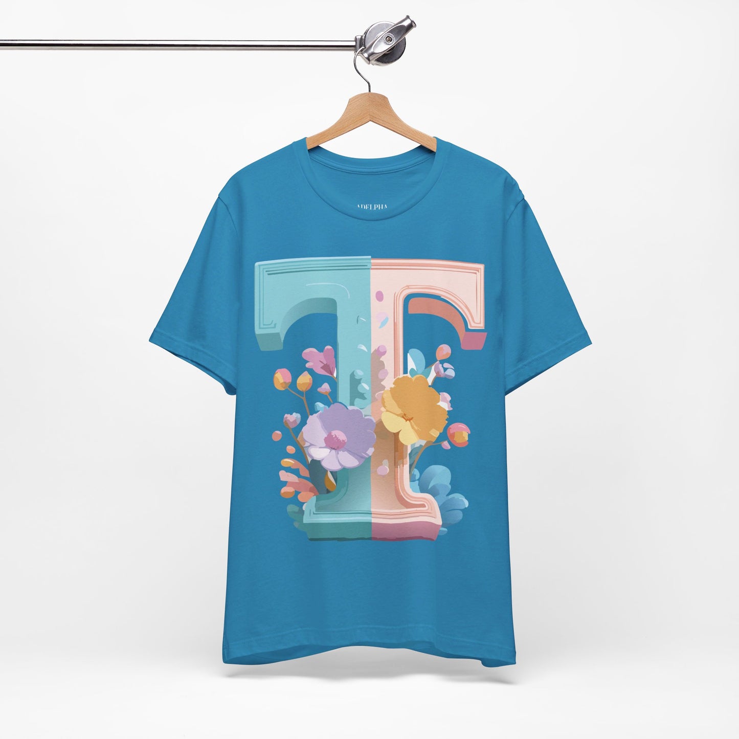 Natural Cotton Tee Shirt - Letters Collection - T Printify
