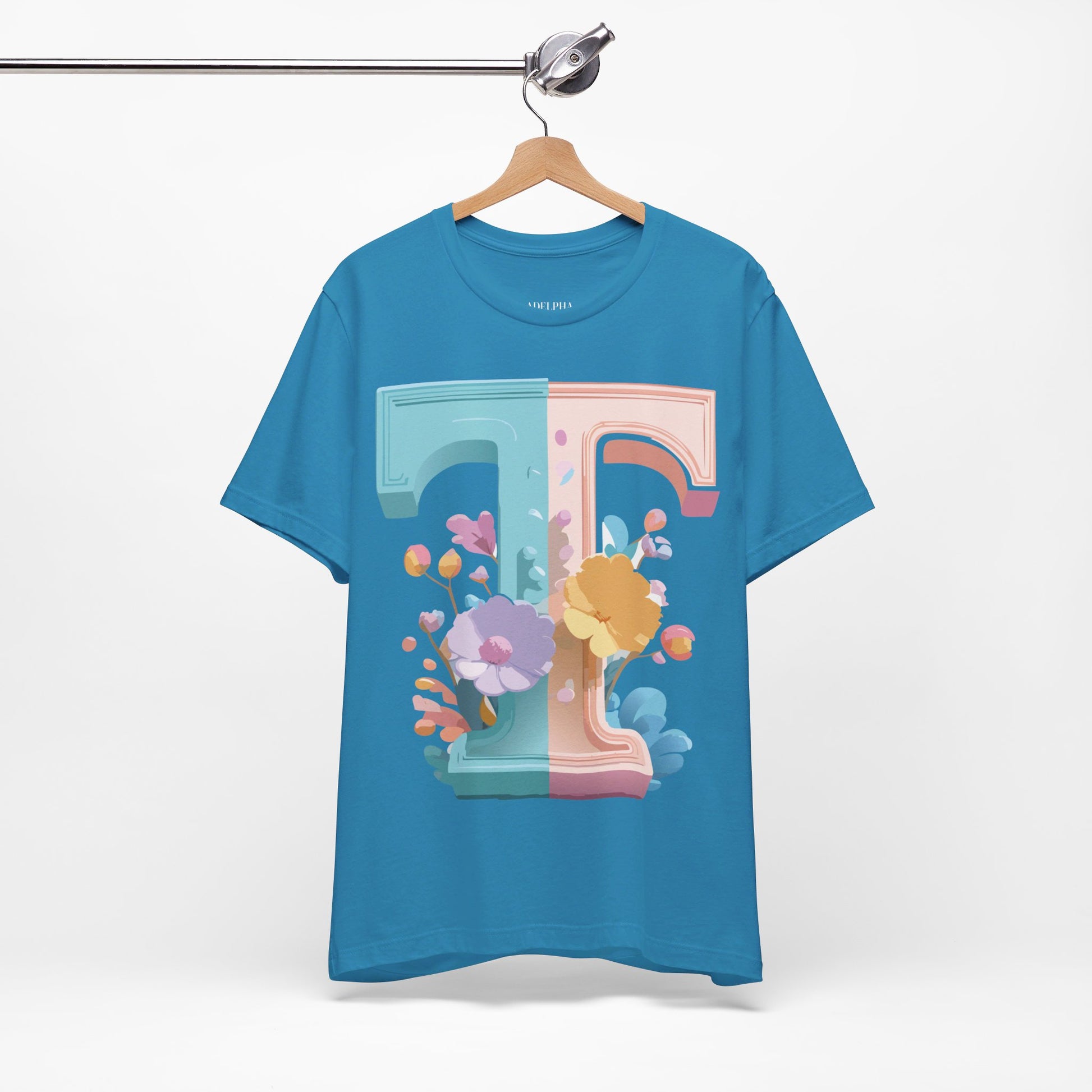 Natural Cotton Tee Shirt - Letters Collection - T Printify
