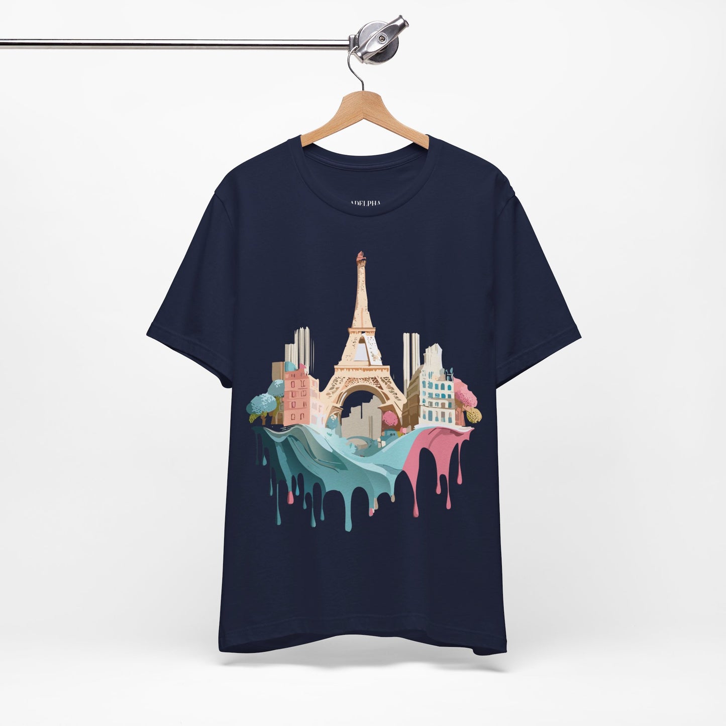 Natural Cotton Tee Shirt - Beautiful Places Collection - Paris Printify