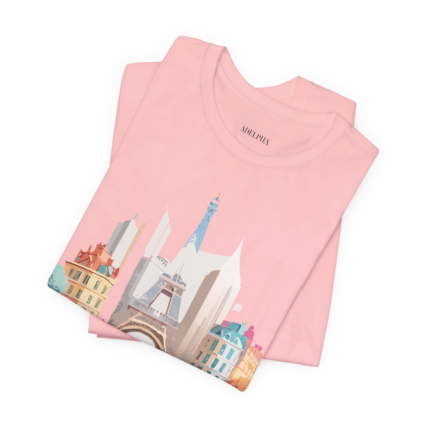 Natural Cotton Tee Shirt - Beautiful Places Collection - Paris Printify