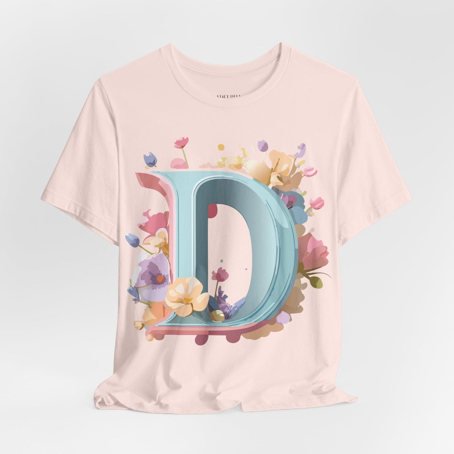 Natural Cotton Tee Shirt - Letters Collection - D Printify