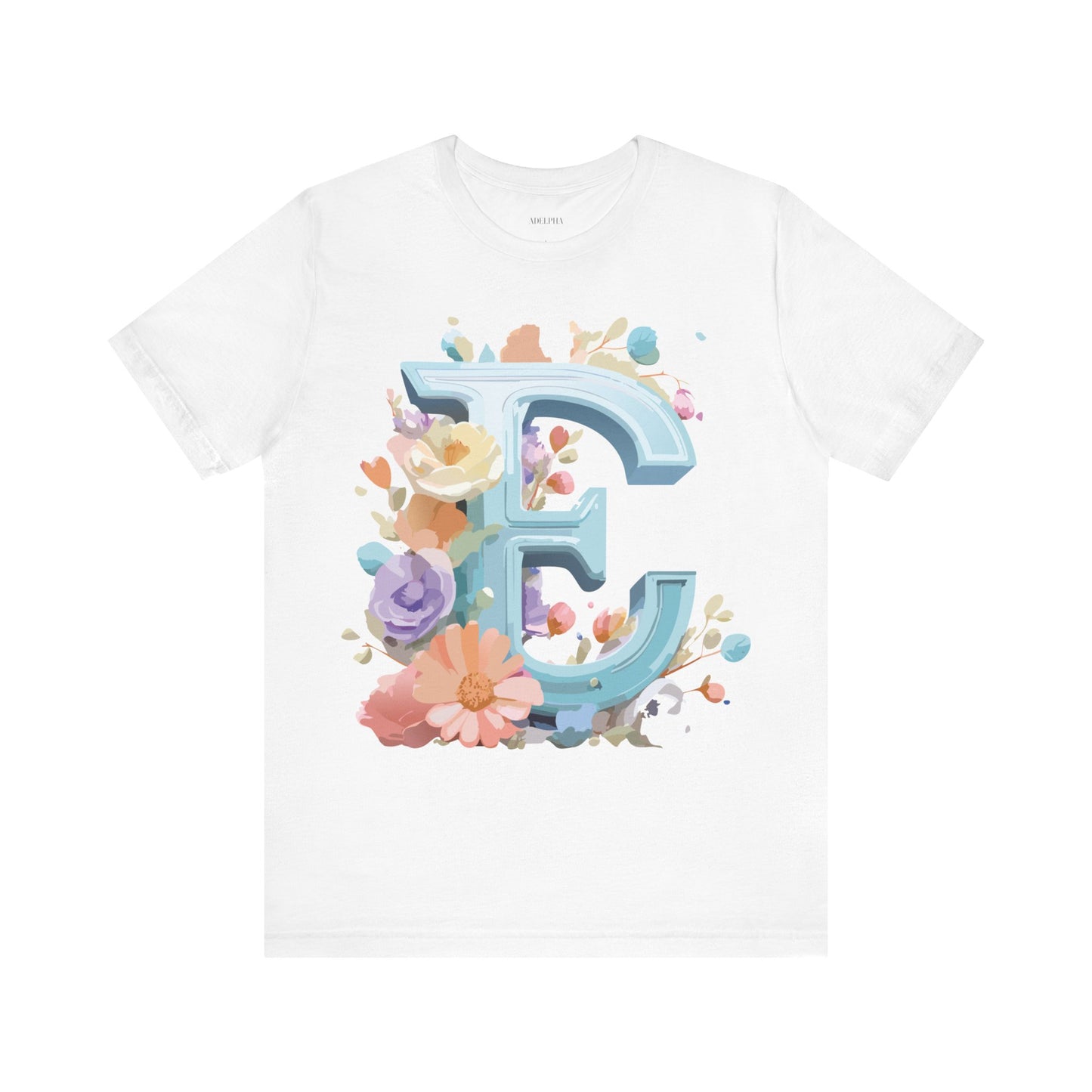 Natural Cotton Tee Shirt - Letters Collection - E Printify