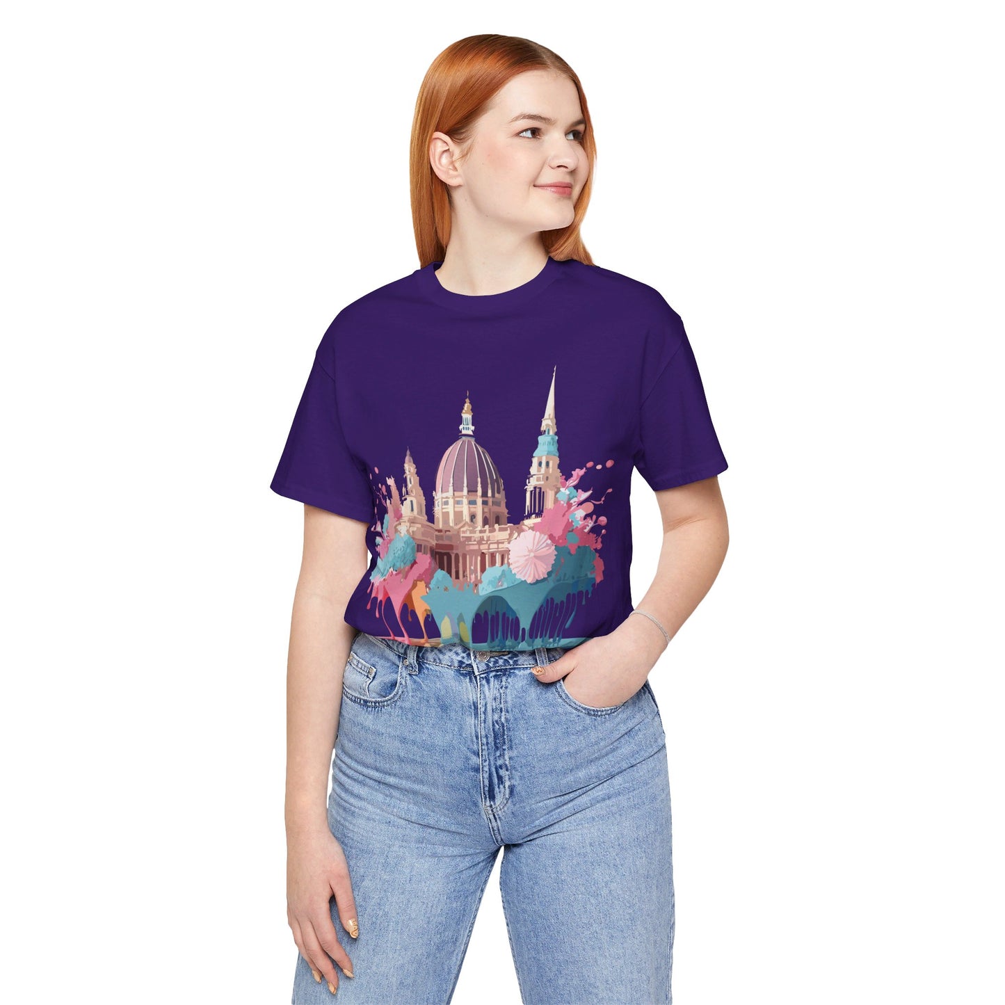 Natural Cotton Tee Shirt - Beautiful Places Collection - Vienna Printify