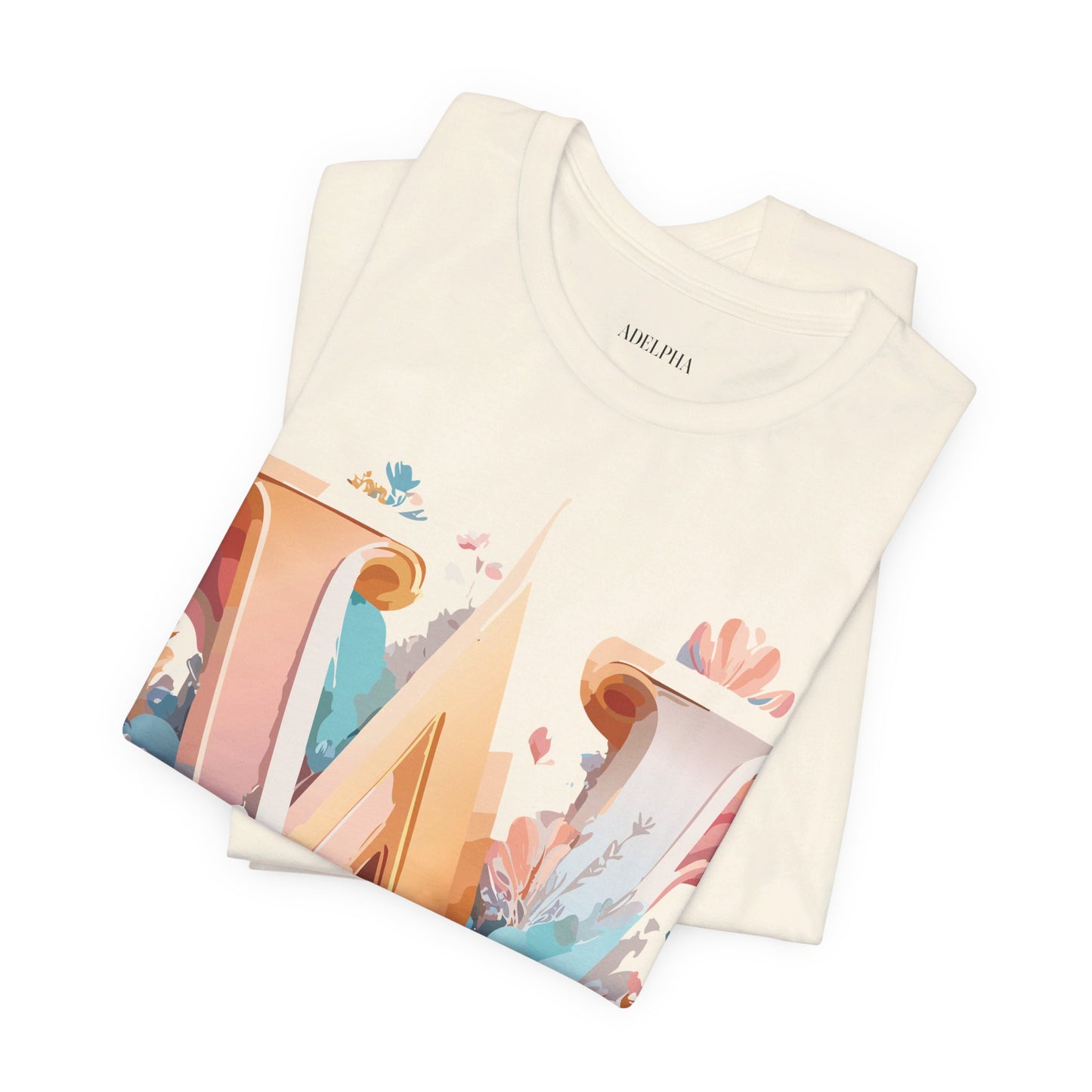 Natural Cotton Tee Shirt - Letters Collection - W Printify
