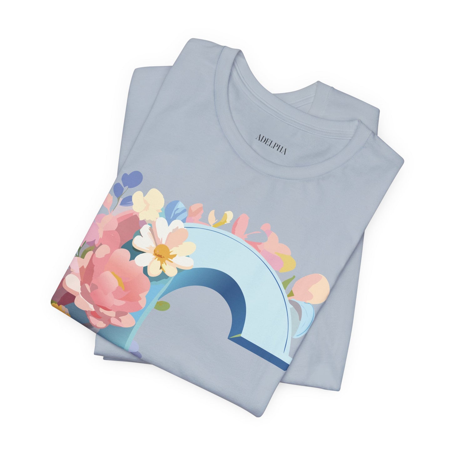 Natural Cotton Tee Shirt - Letters Collection - C Printify