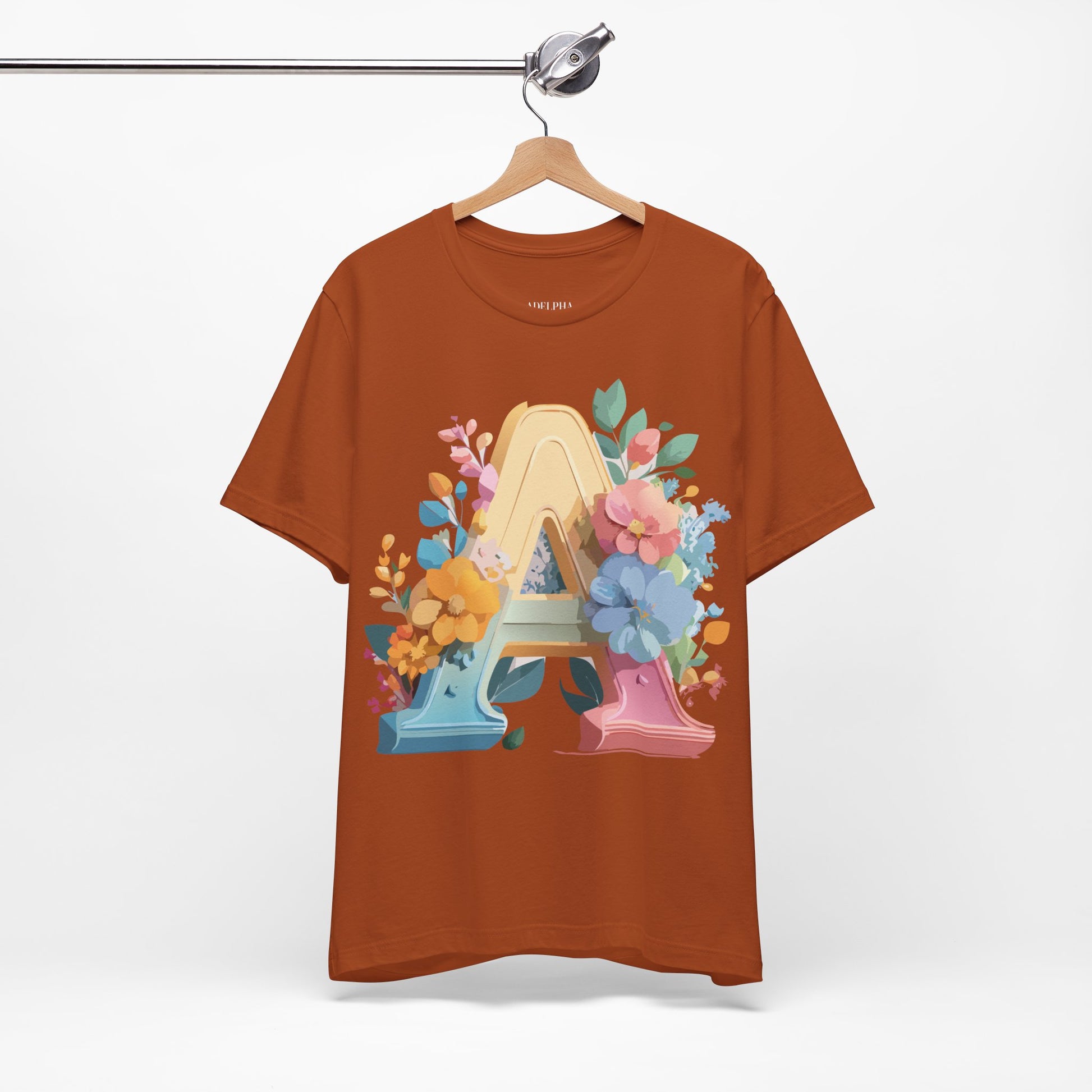 Natural Cotton Tee Shirt - Letters Collection - A Printify