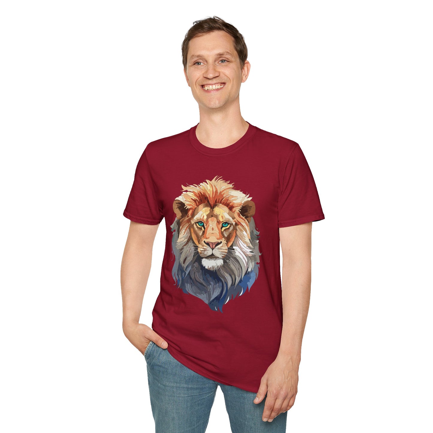 Lion Shirt, Shirt with Lion, Floral Lion Tee, Shirt with Animals
