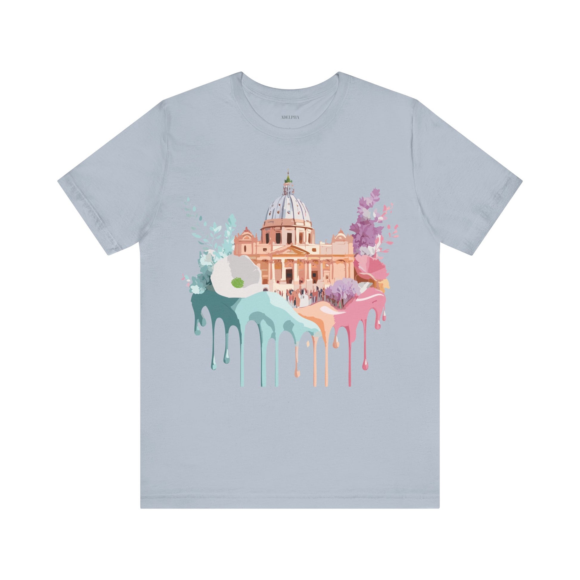Natural Cotton Tee Shirt - Beautiful Places Collection - Rome Printify