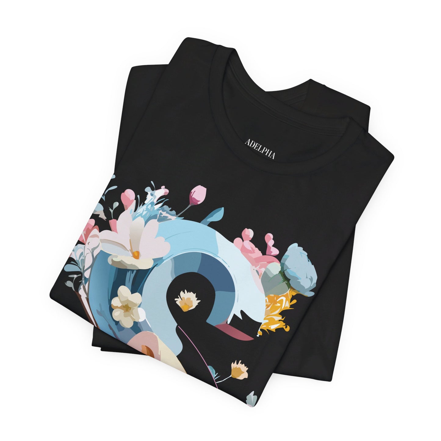 Natural Cotton Tee Shirt - Letters Collection - S Printify