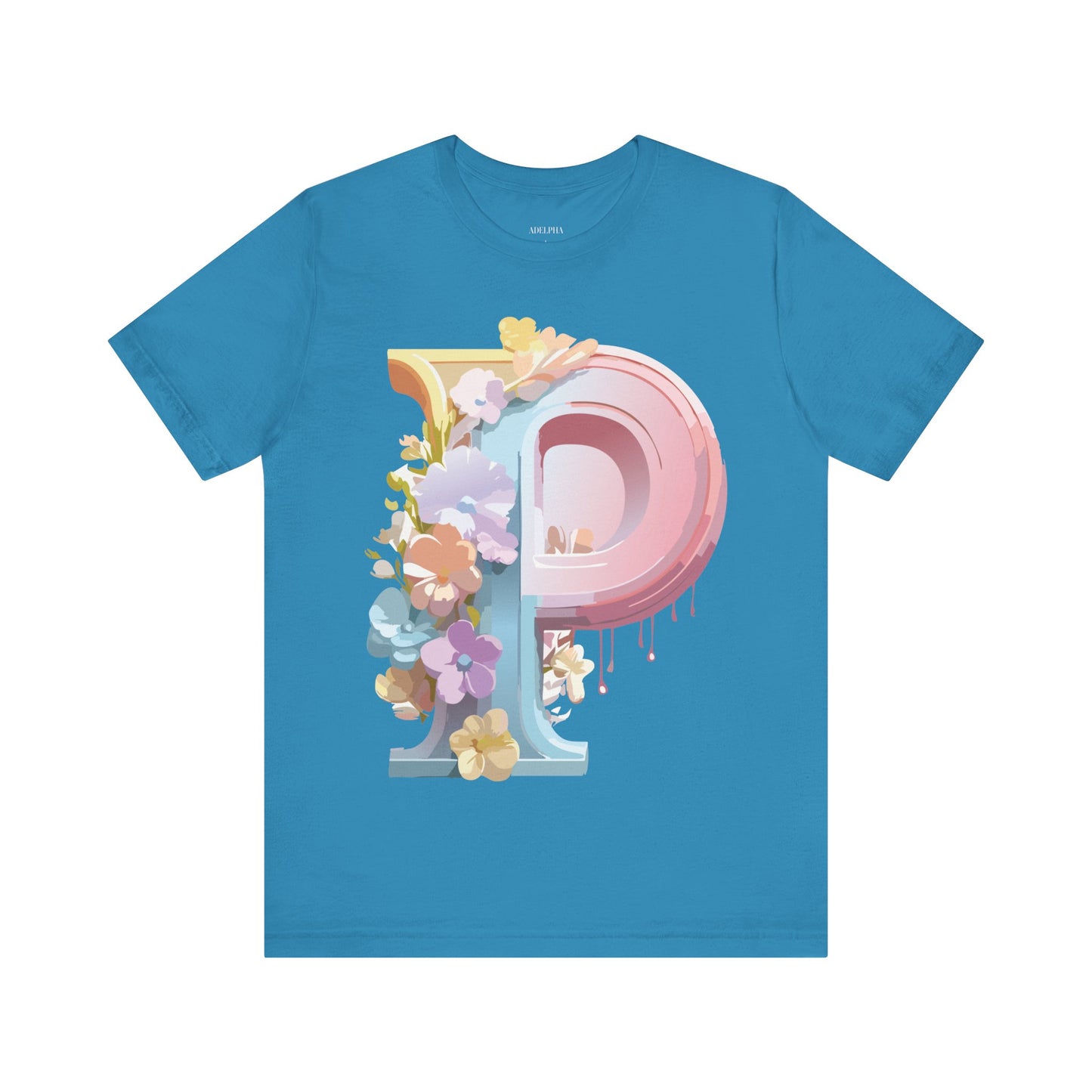 Natural Cotton Tee Shirt - Letters Collection - P Printify