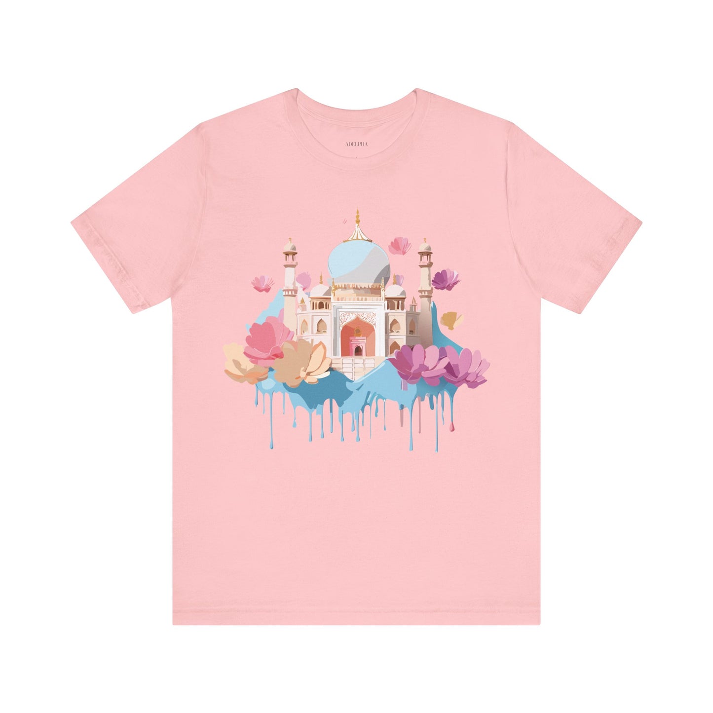 Natural Cotton Tee Shirt - Taj Mahal, India Printify