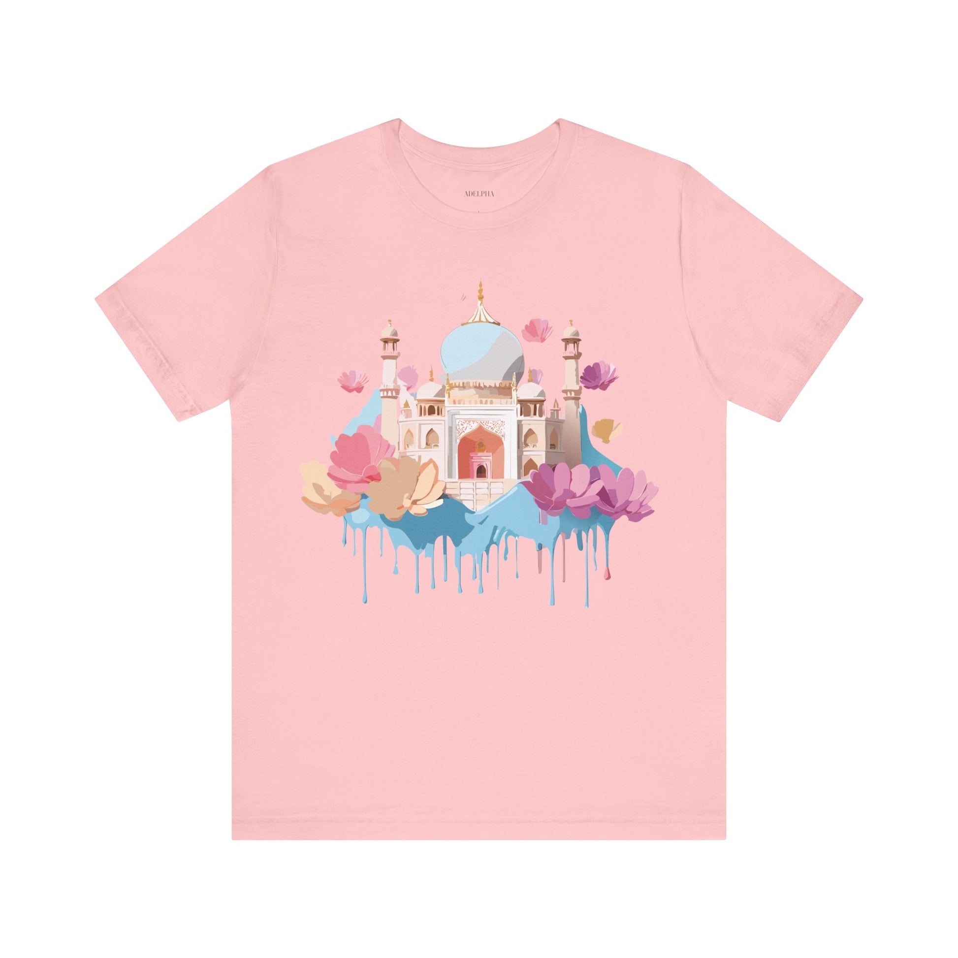 Natural Cotton Tee Shirt - Taj Mahal, India Printify