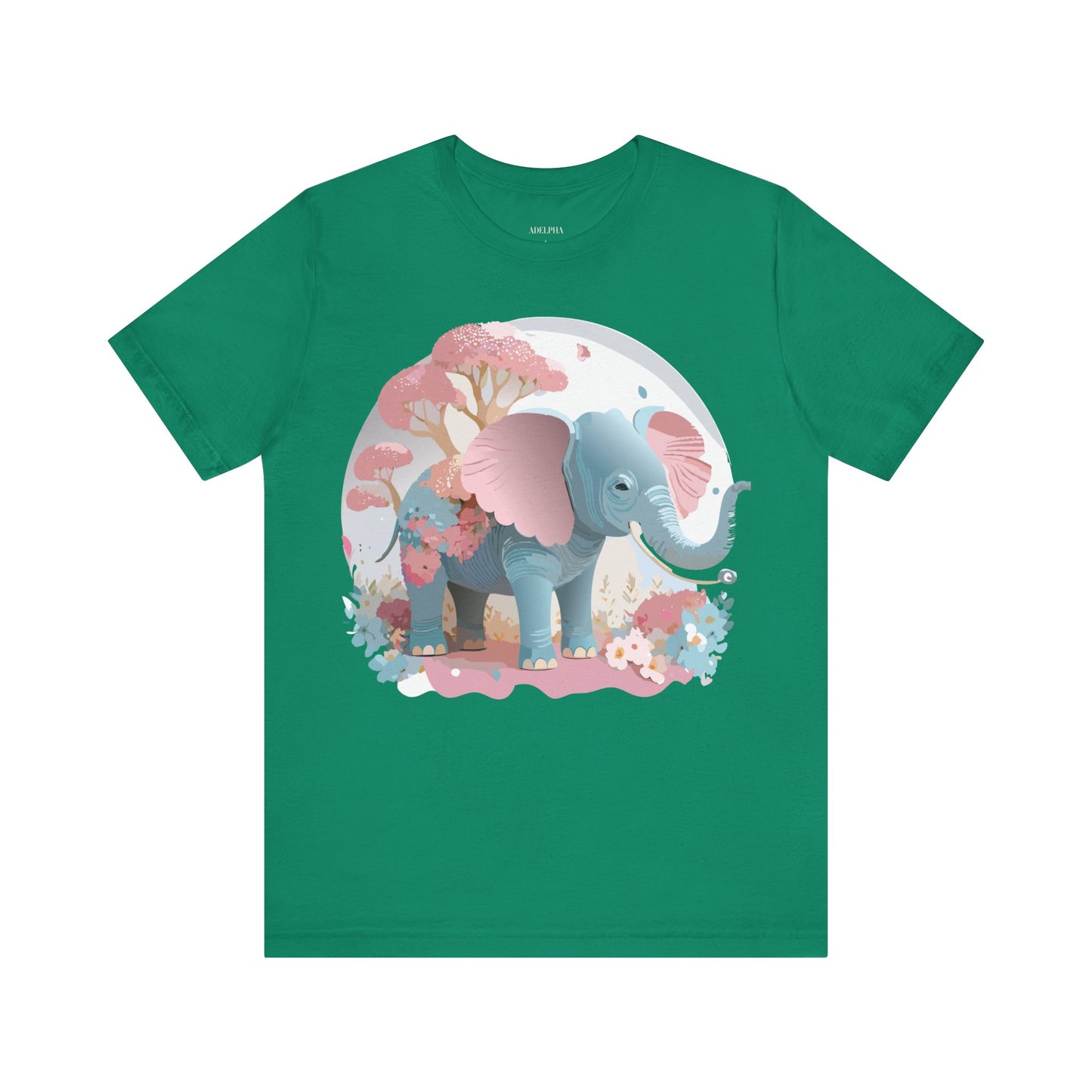 Natural Cotton Tee Shirt with Elephant Printify