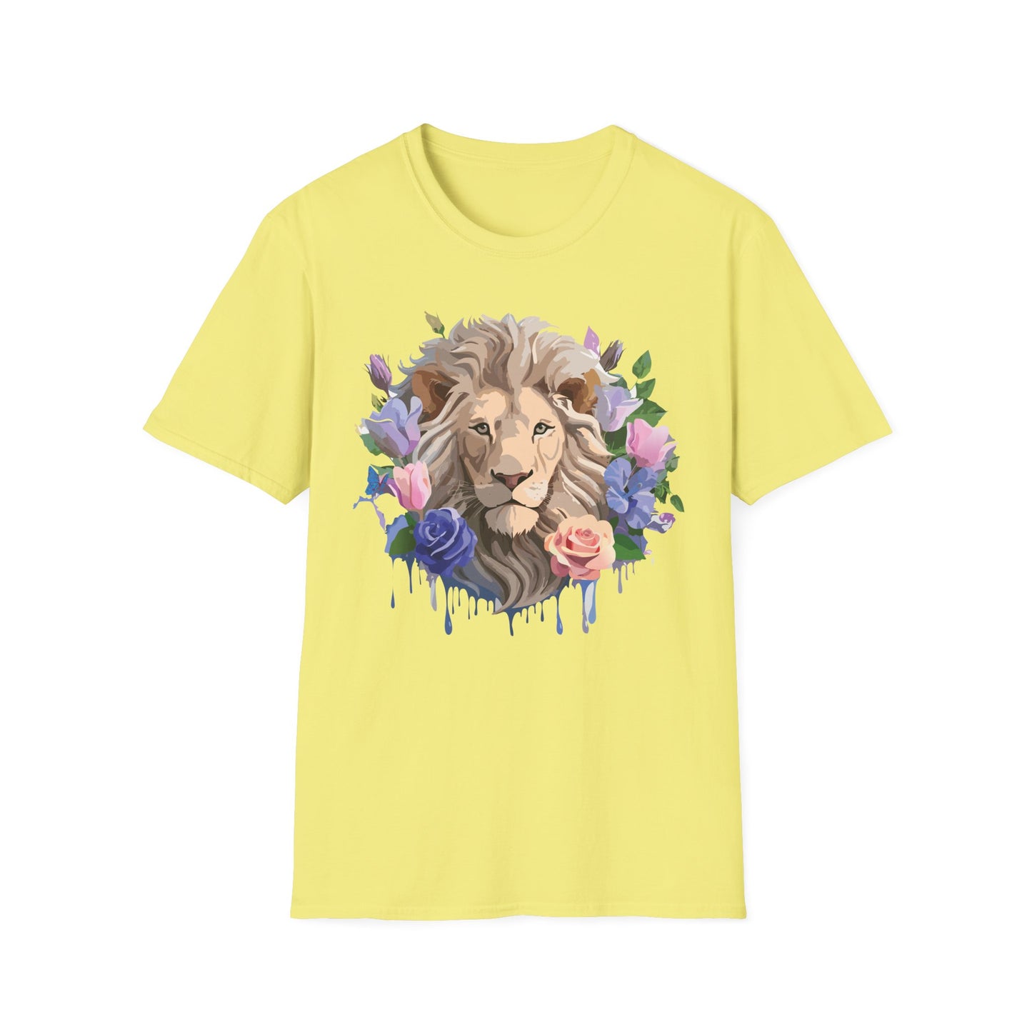 Lion Shirt, Shirt with Lion, Floral Lion Tee, Shirt with Animals