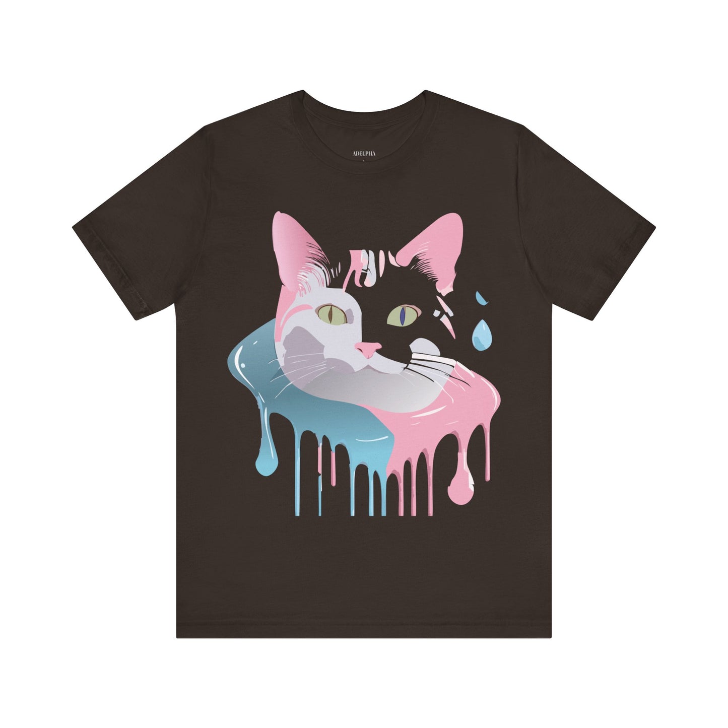 Natural Cotton Tee Shirt with Cat Printify