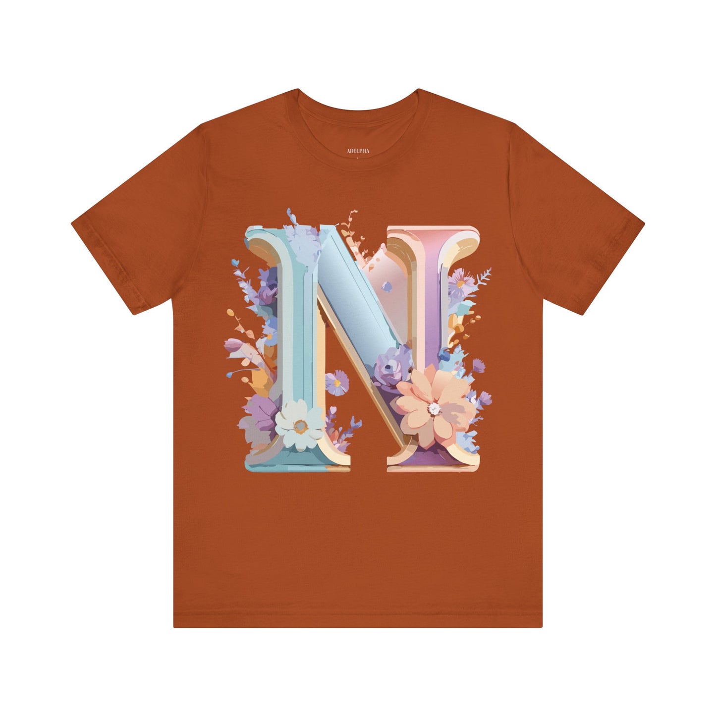Natural Cotton Tee Shirt - Letters Collection - N Printify