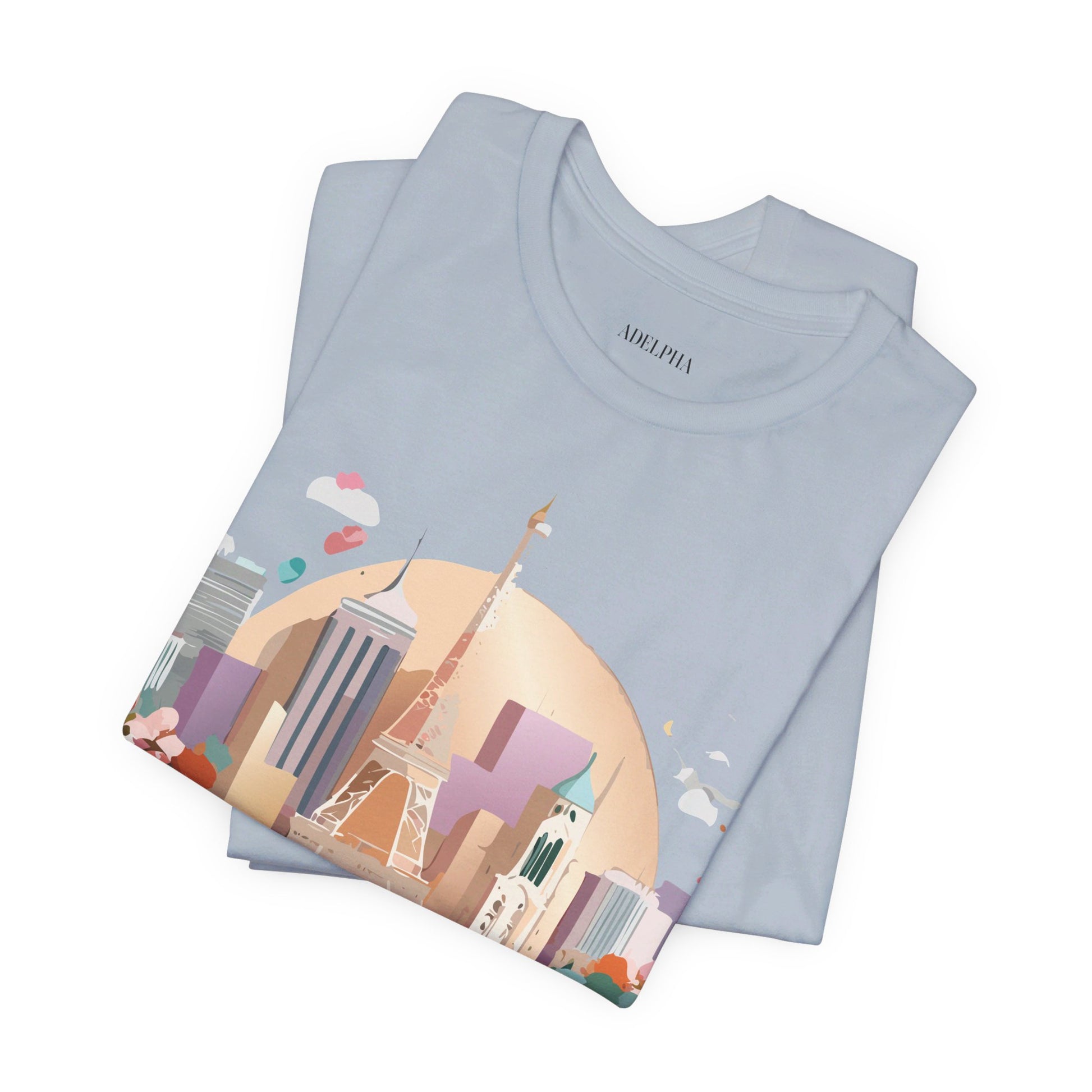 Natural Cotton Tee Shirt - Beautiful Places Collection - Paris Printify