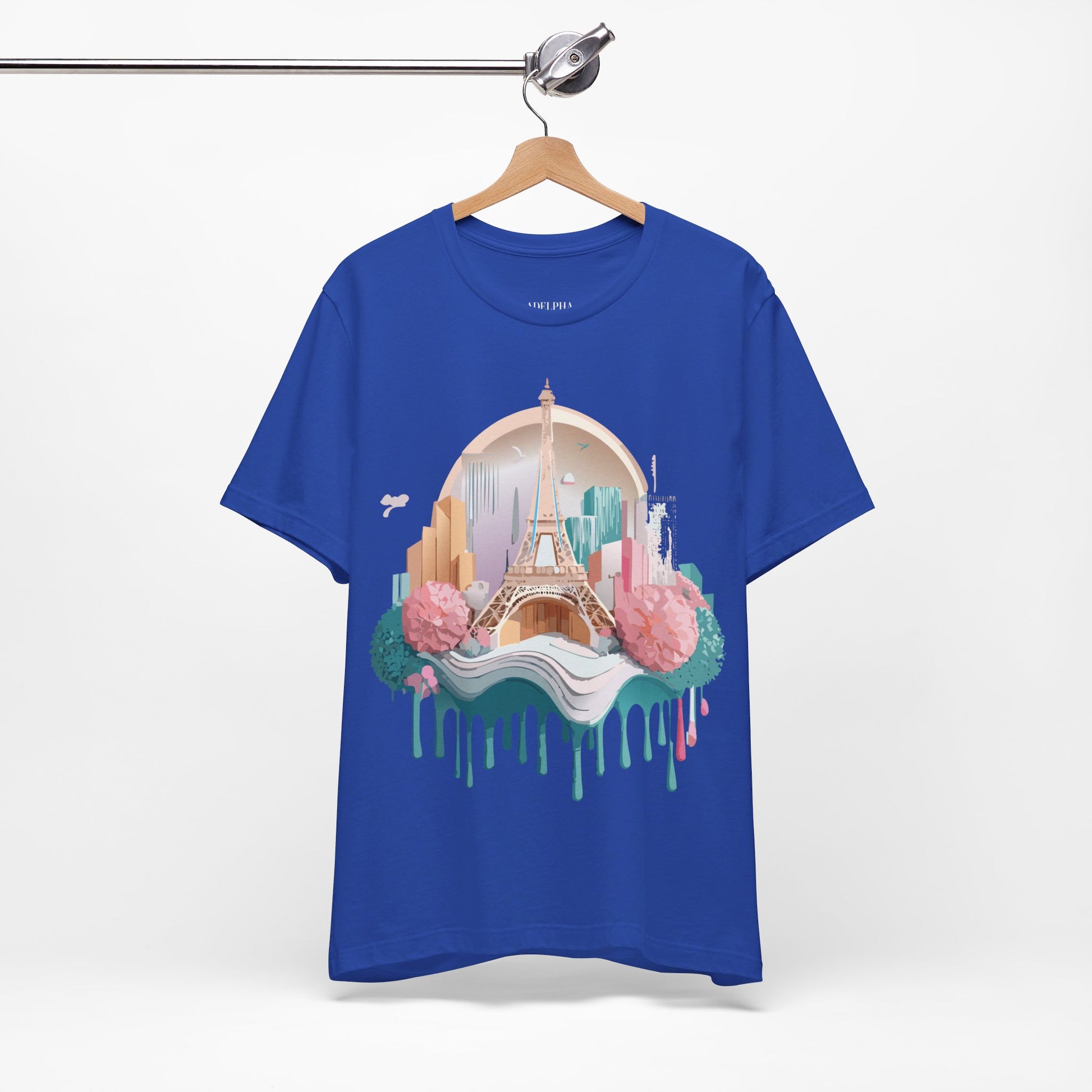 Natural Cotton Tee Shirt - Beautiful Places Collection - Paris Printify