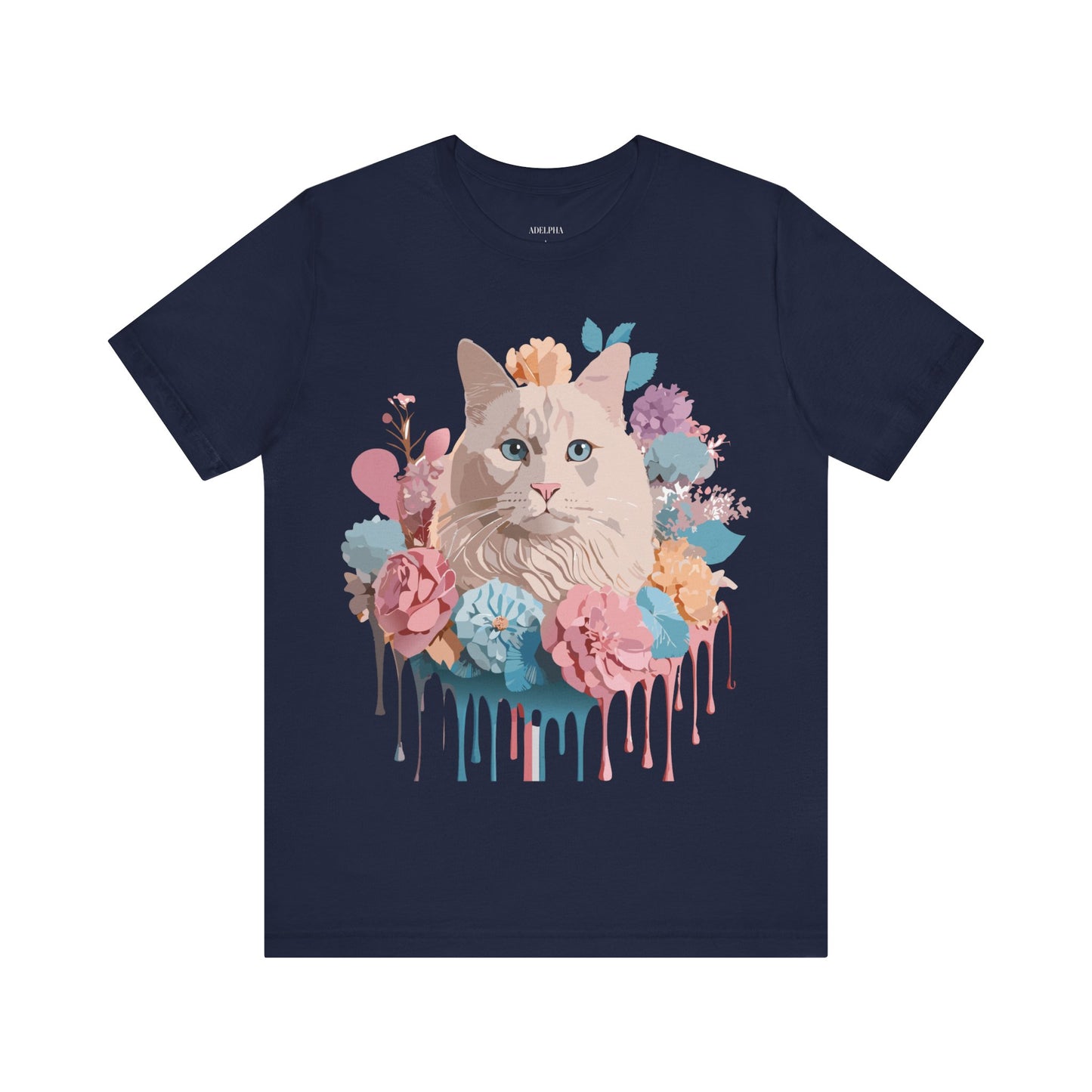 Natural Cotton Tee Shirt with Cat Printify