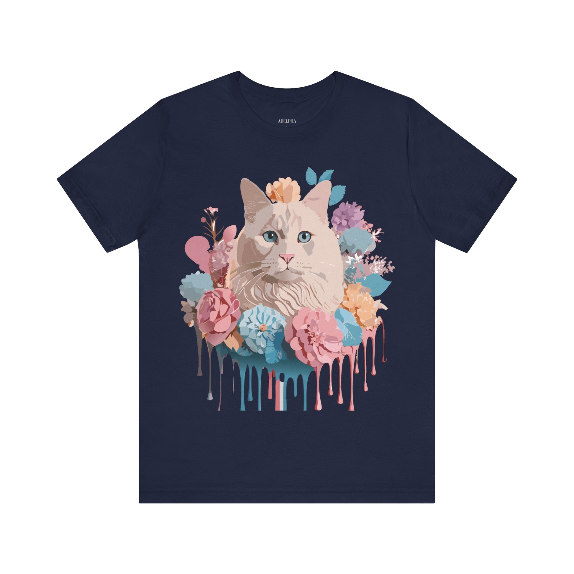 Natural Cotton Tee Shirt with Cat Printify