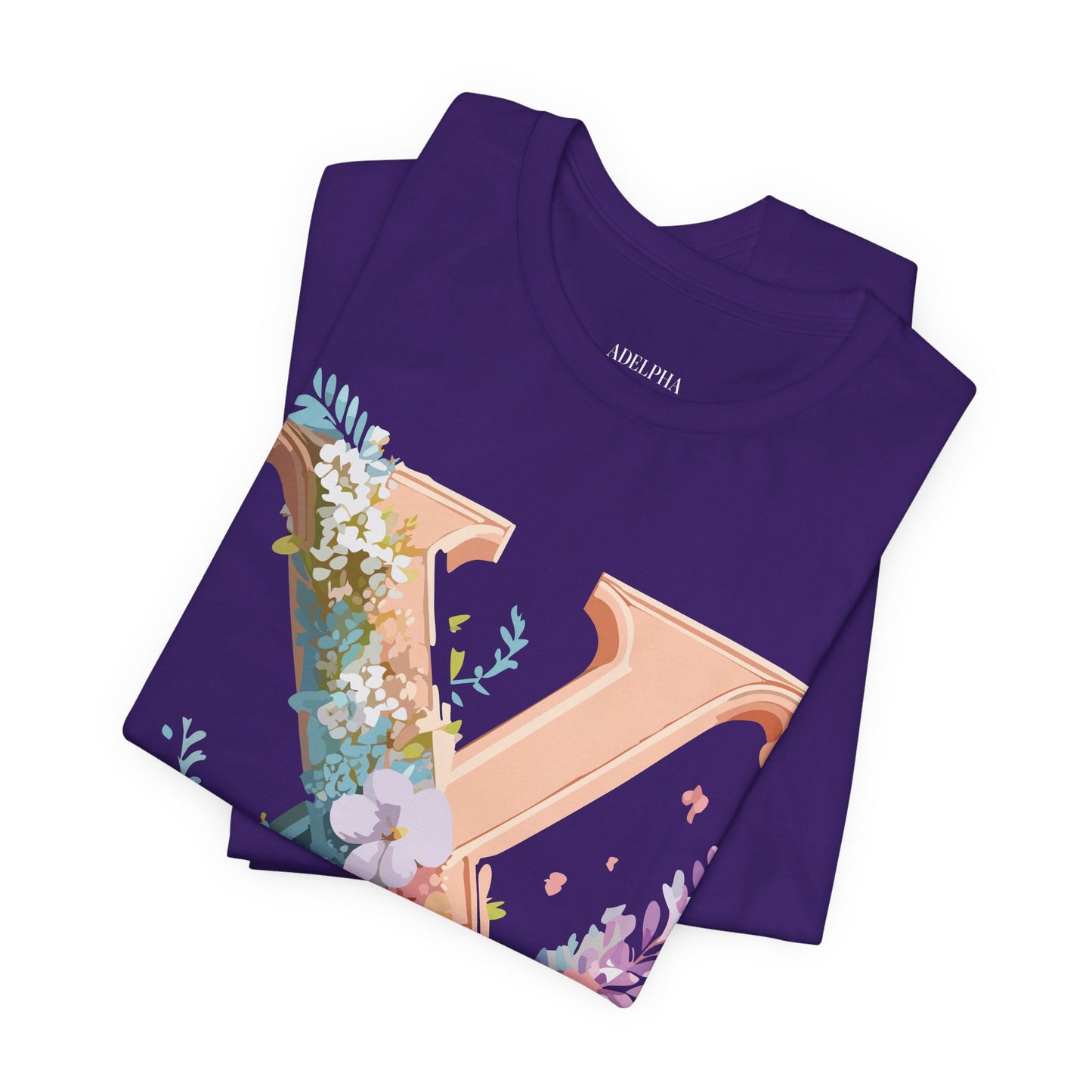Natural Cotton Tee Shirt - Letters Collection - X Printify