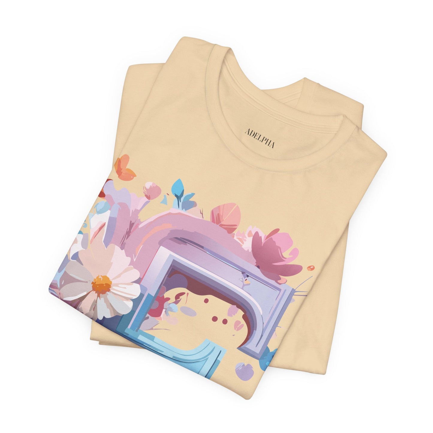 Natural Cotton Tee Shirt - Letters Collection - F Printify