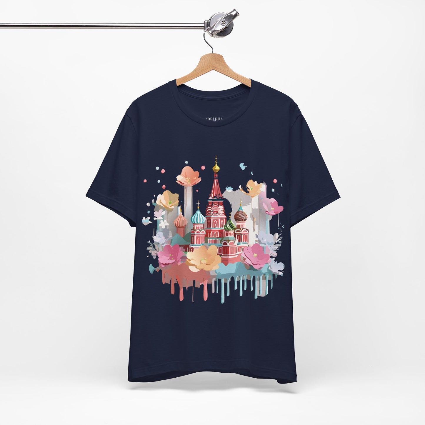 Natural Cotton Tee Shirt - Beautiful Places Collection - Moscow Printify
