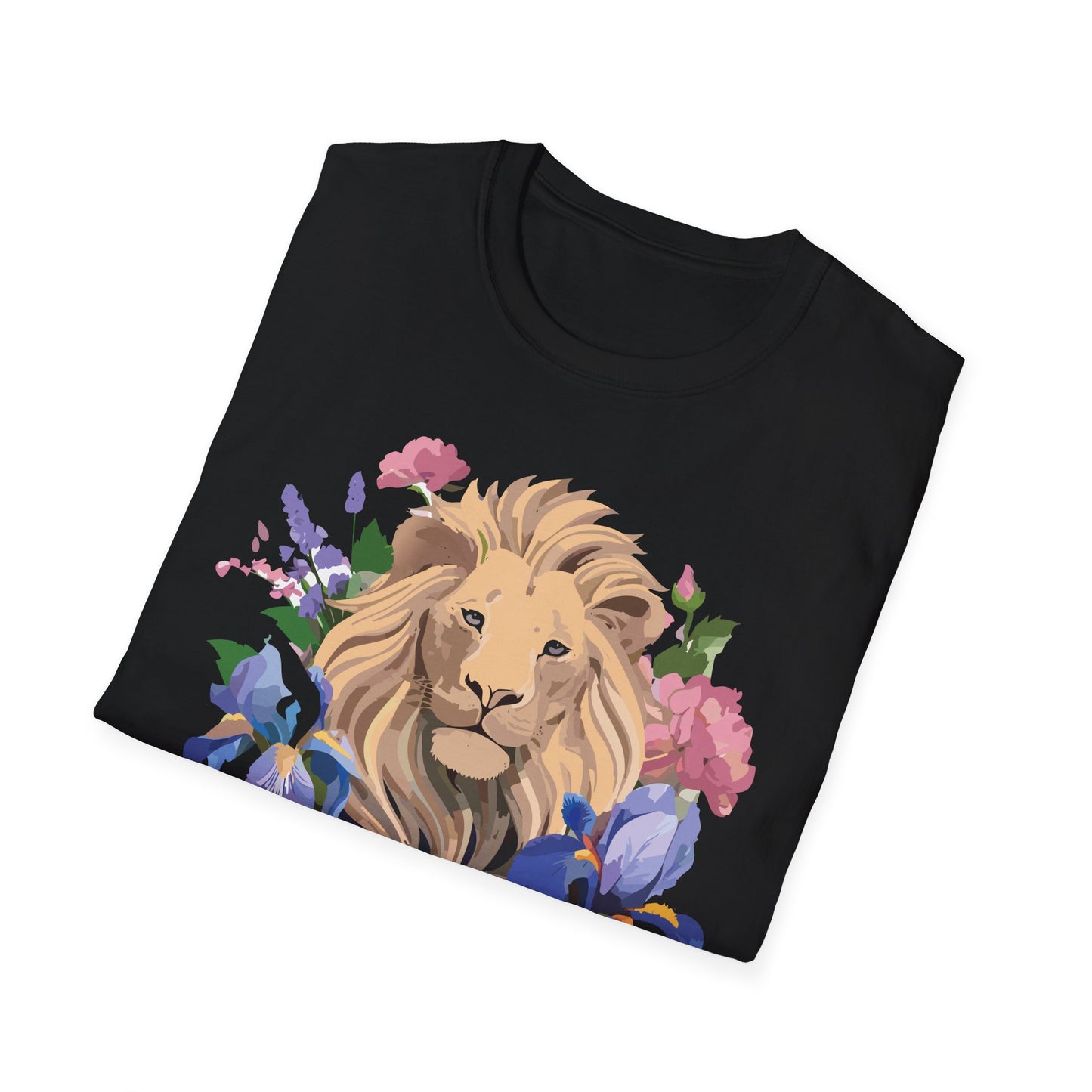 Lion Shirt, Shirt with Lion, Floral Lion Tee, Shirt with Animals