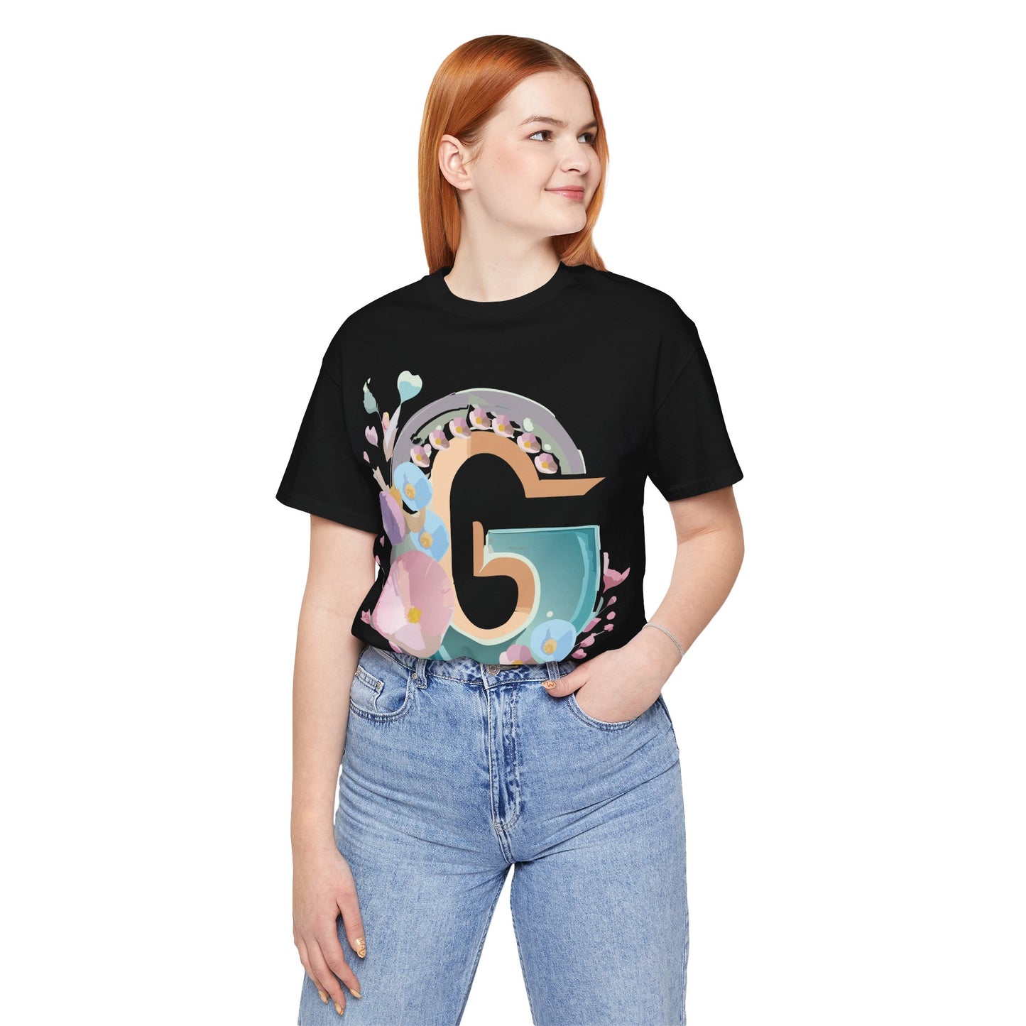 Natural Cotton Tee Shirt - Letters Collection - G Printify