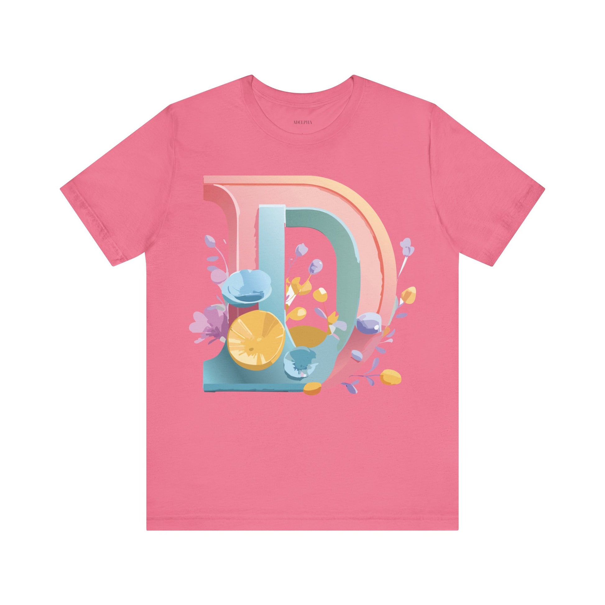 Natural Cotton Tee Shirt - Letters Collection - D Printify