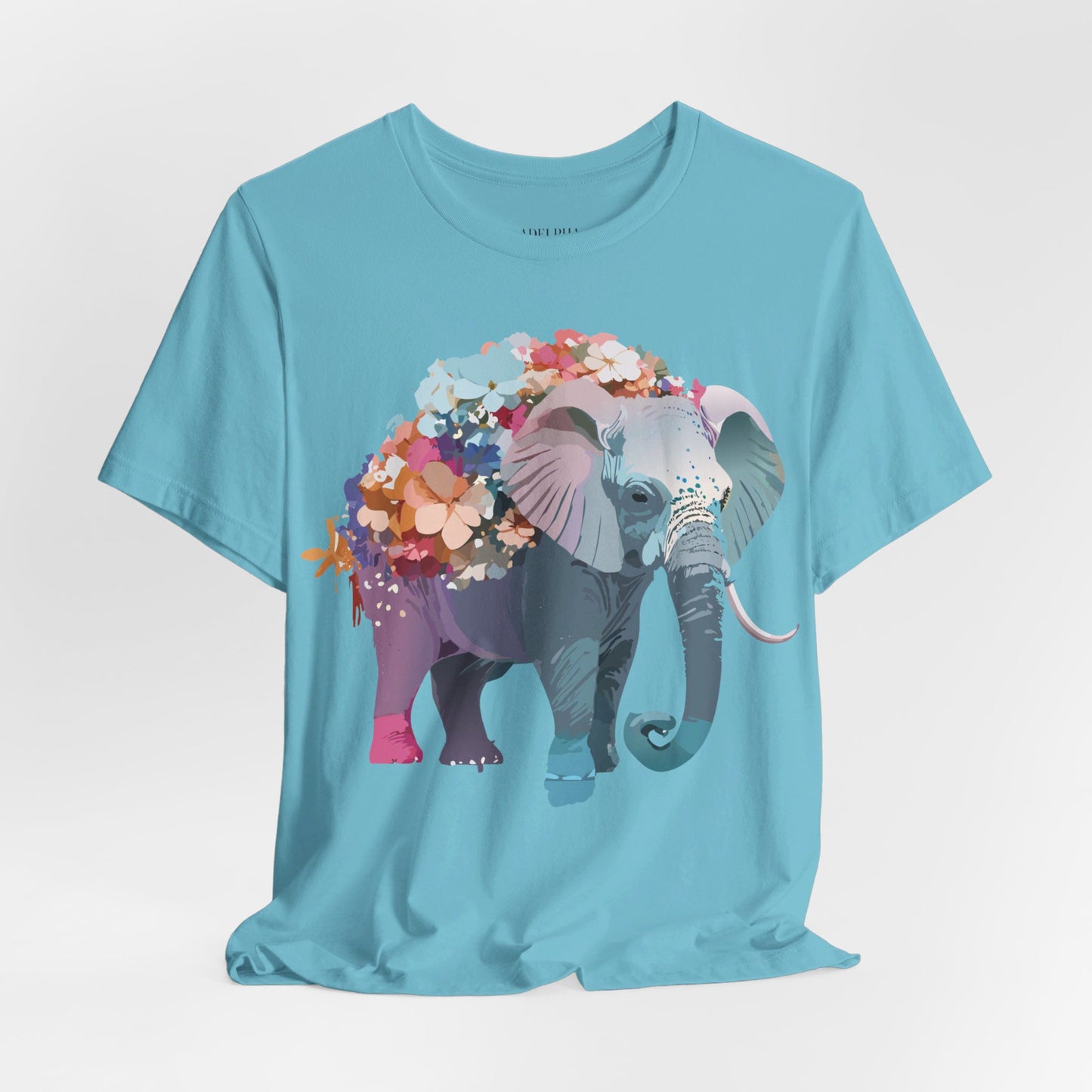 Natural Cotton Tee Shirt with Elephant Printify