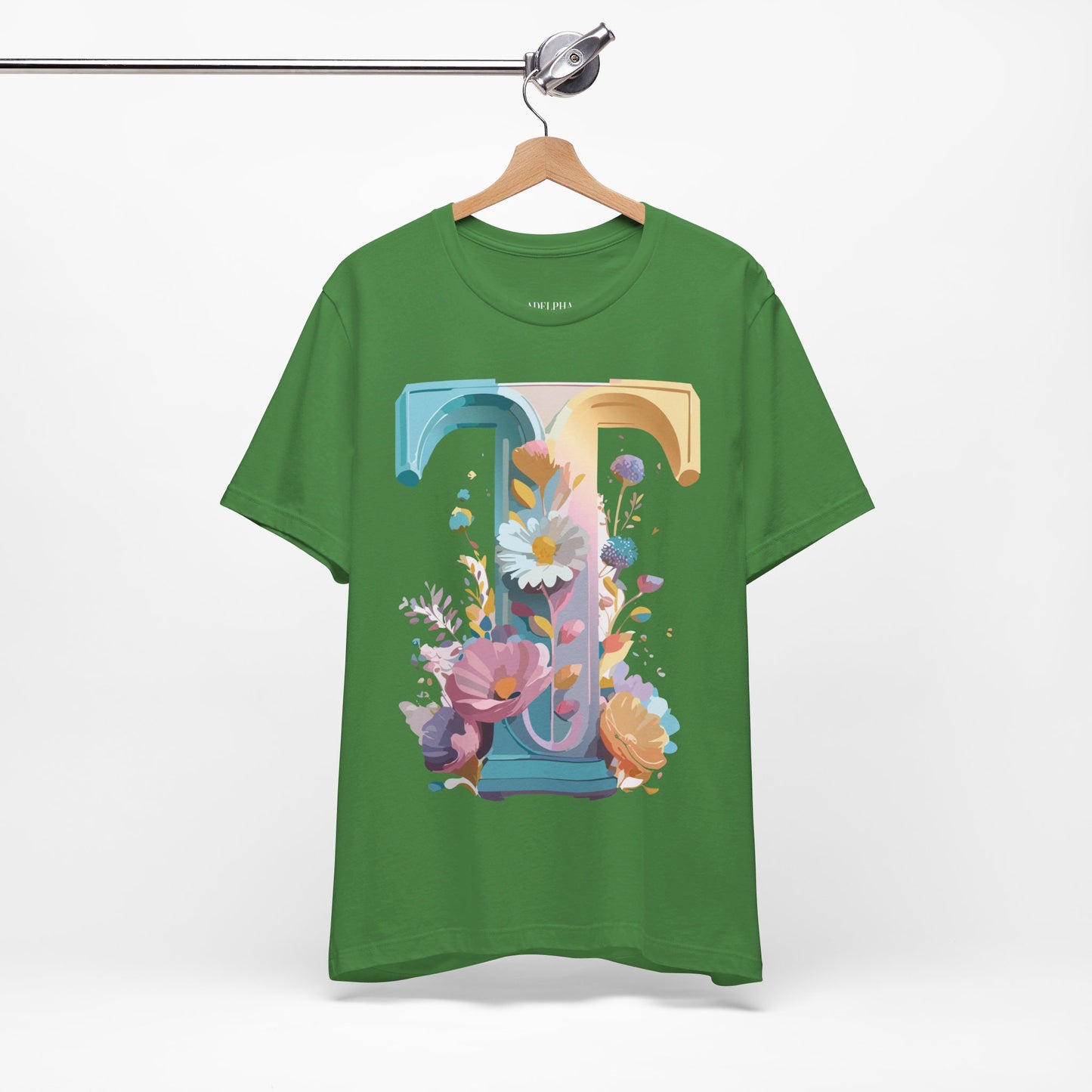 Natural Cotton Tee Shirt - Letters Collection - T Printify