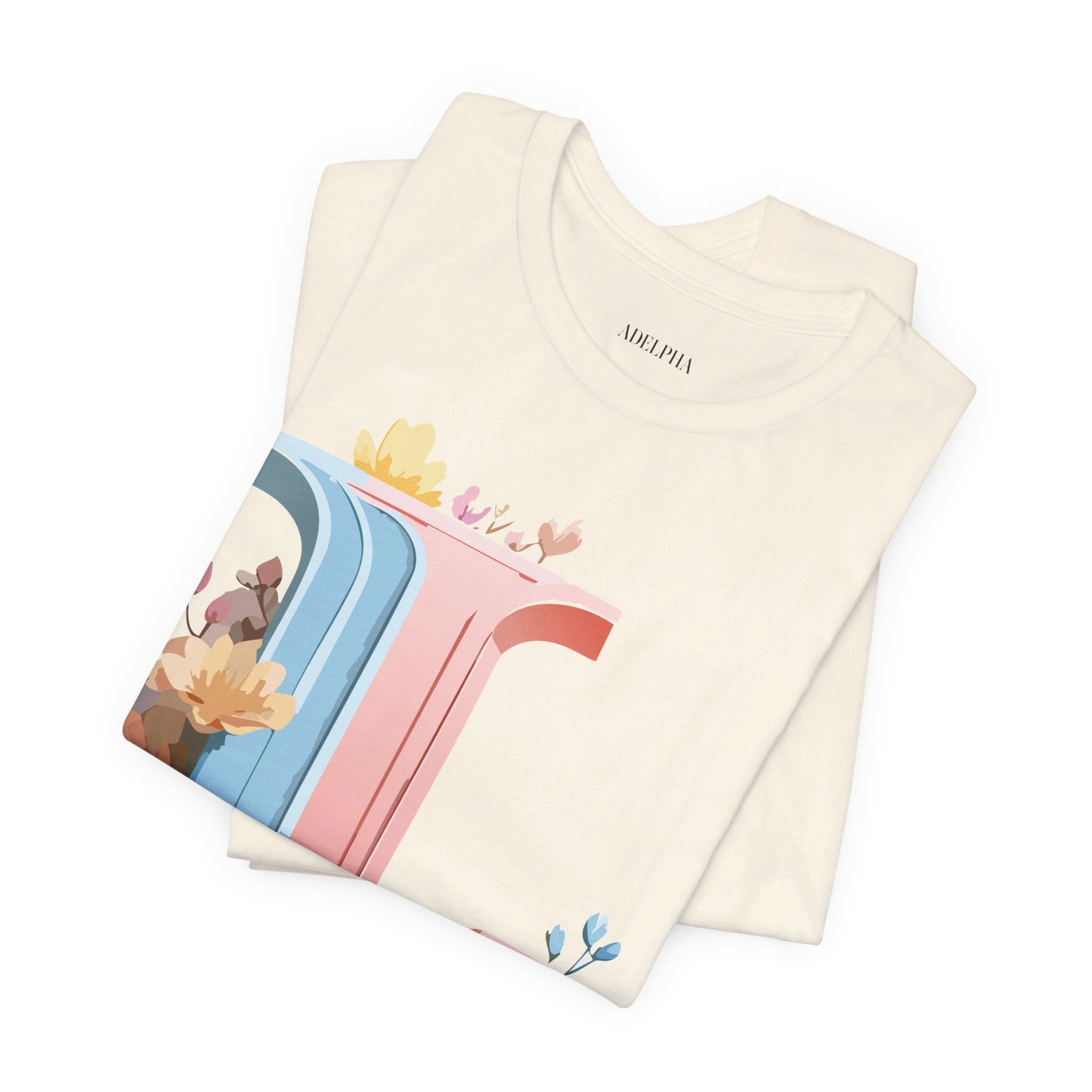 Natural Cotton Tee Shirt - Letters Collection - L Printify