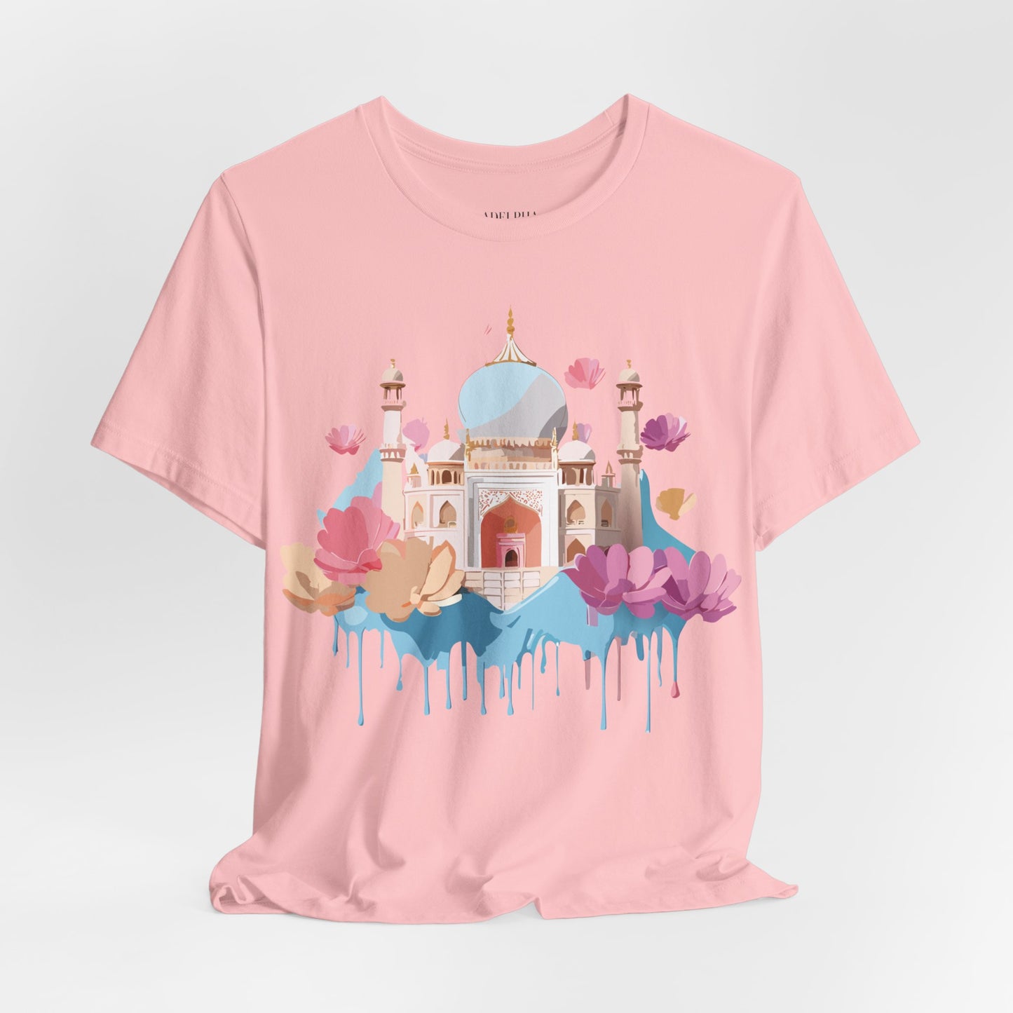 Natural Cotton Tee Shirt - Taj Mahal, India Printify