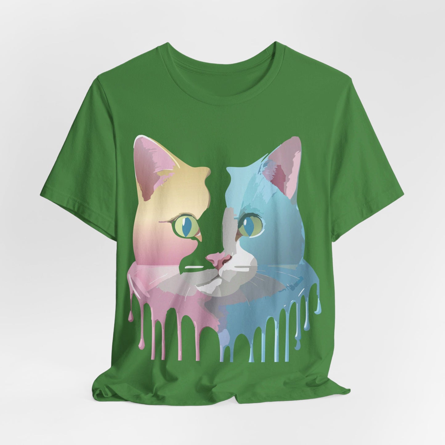 Natural Cotton Tee Shirt with Cat Printify