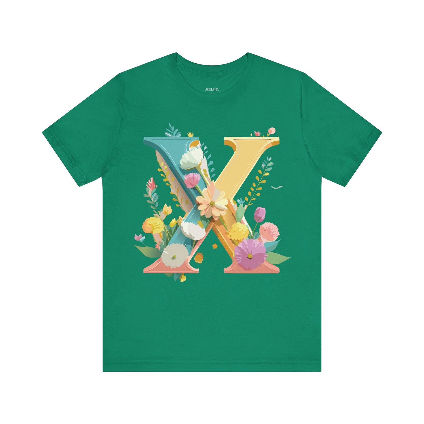 Natural Cotton Tee Shirt - Letters Collection - X Printify