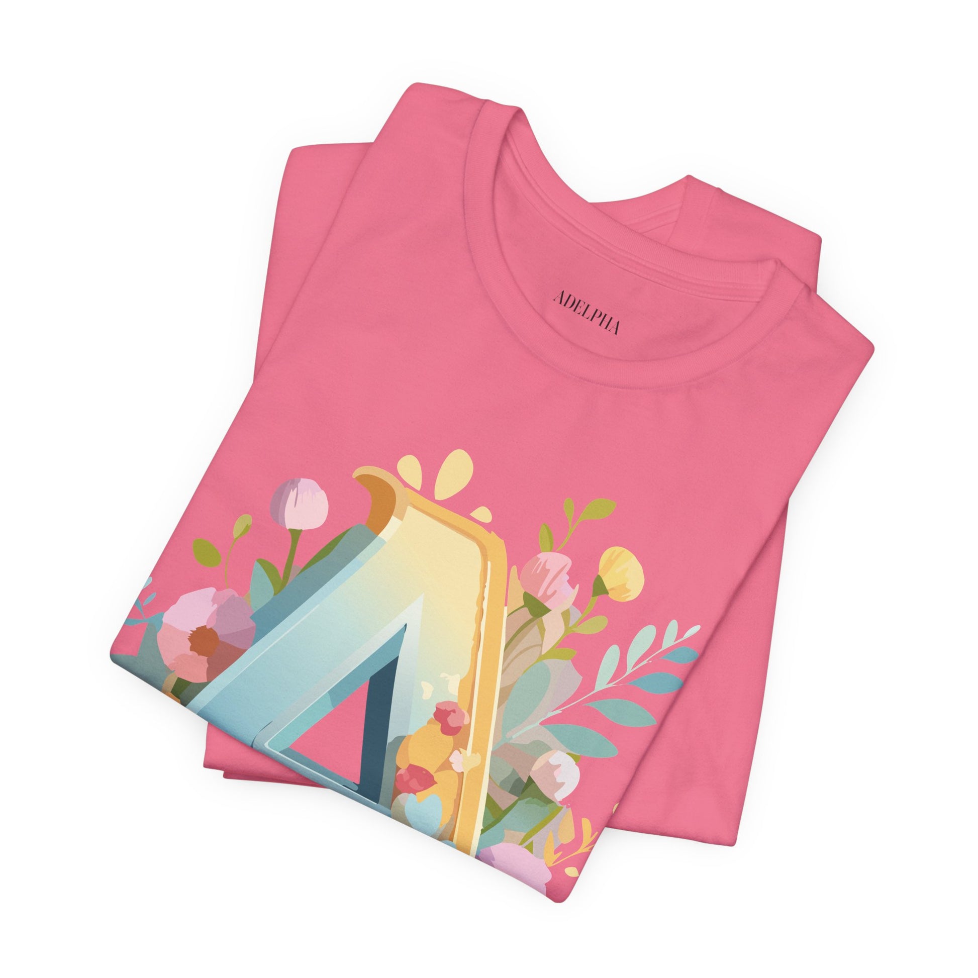 Natural Cotton Tee Shirt - Letters Collection - A Printify