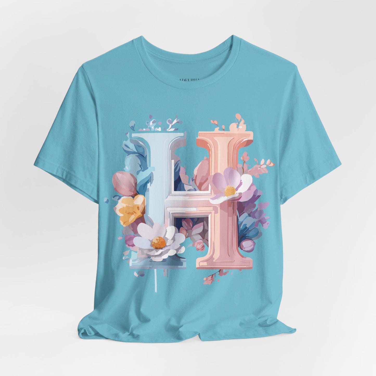 Natural Cotton Tee Shirt - Letters Collection - H Printify
