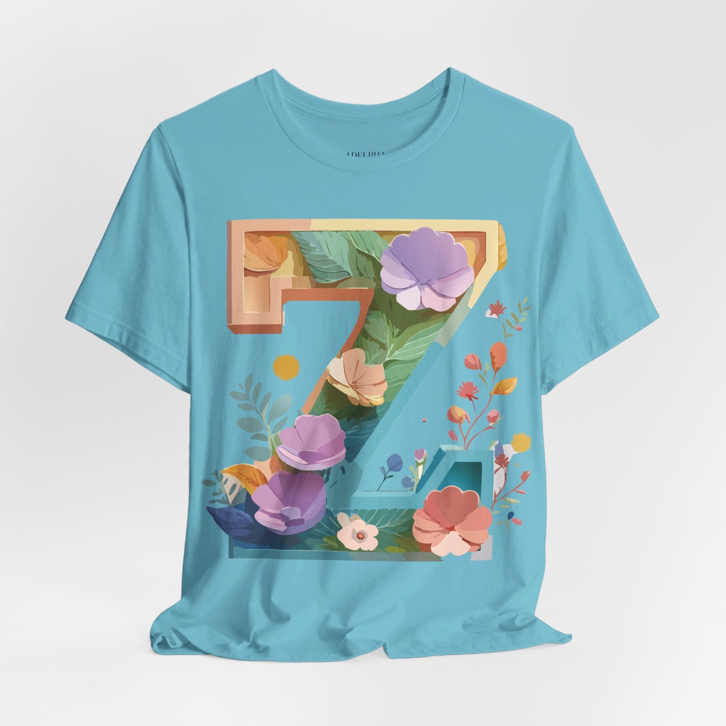 Natural Cotton Tee Shirt - Letters Collection - Z Printify