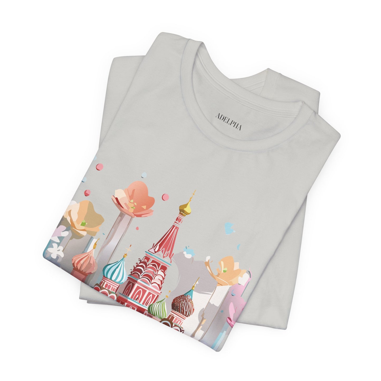 Natural Cotton Tee Shirt - Beautiful Places Collection - Moscow Printify