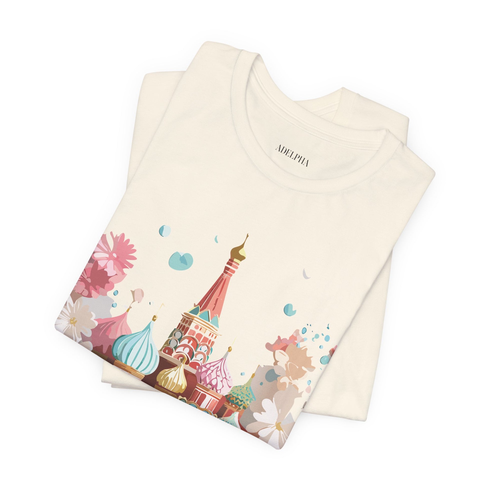 Natural Cotton Tee Shirt - Beautiful Places Collection - Moscow Printify