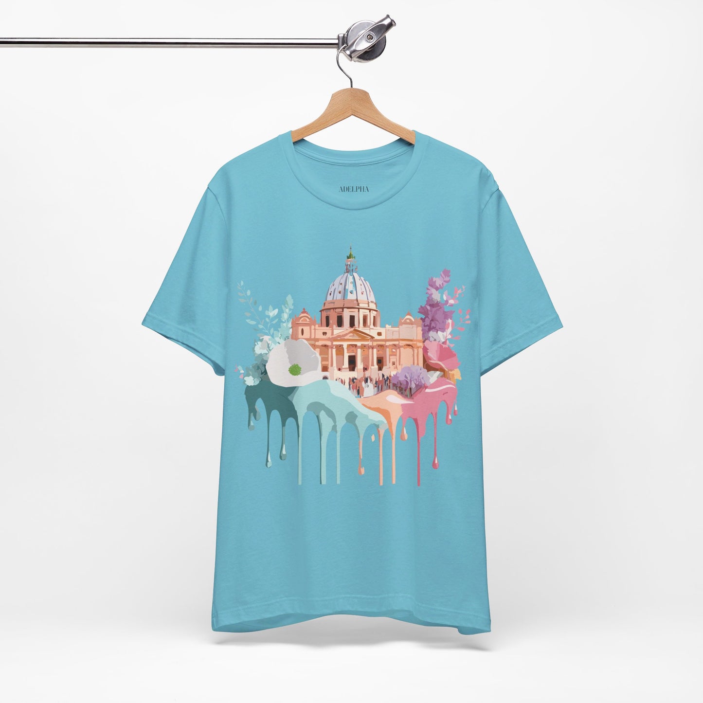 Natural Cotton Tee Shirt - Beautiful Places Collection - Rome Printify
