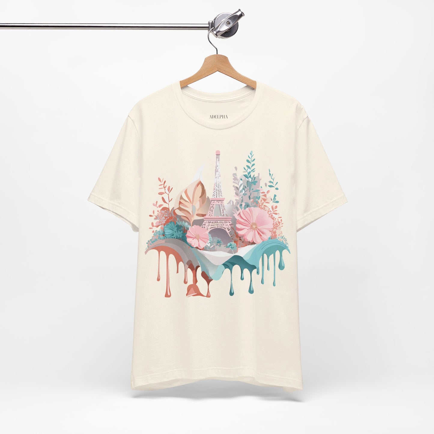 Natural Cotton Tee Shirt - Beautiful Places Collection - Paris Printify