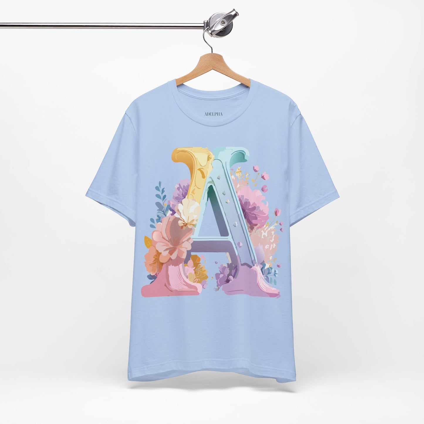 Natural Cotton Tee Shirt - Letters Collection - A Printify