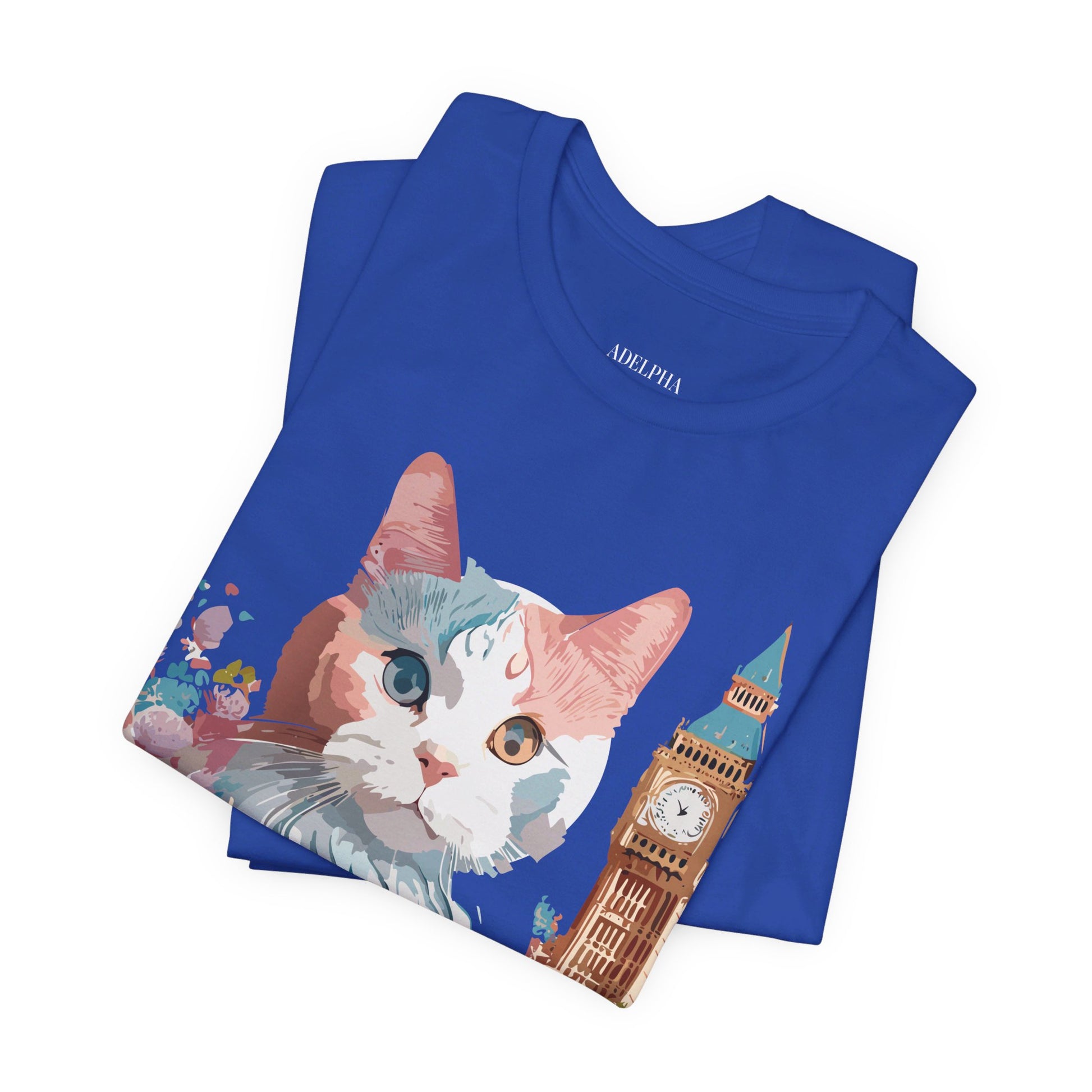 Natural Cotton Tee Shirt with Cat Printify