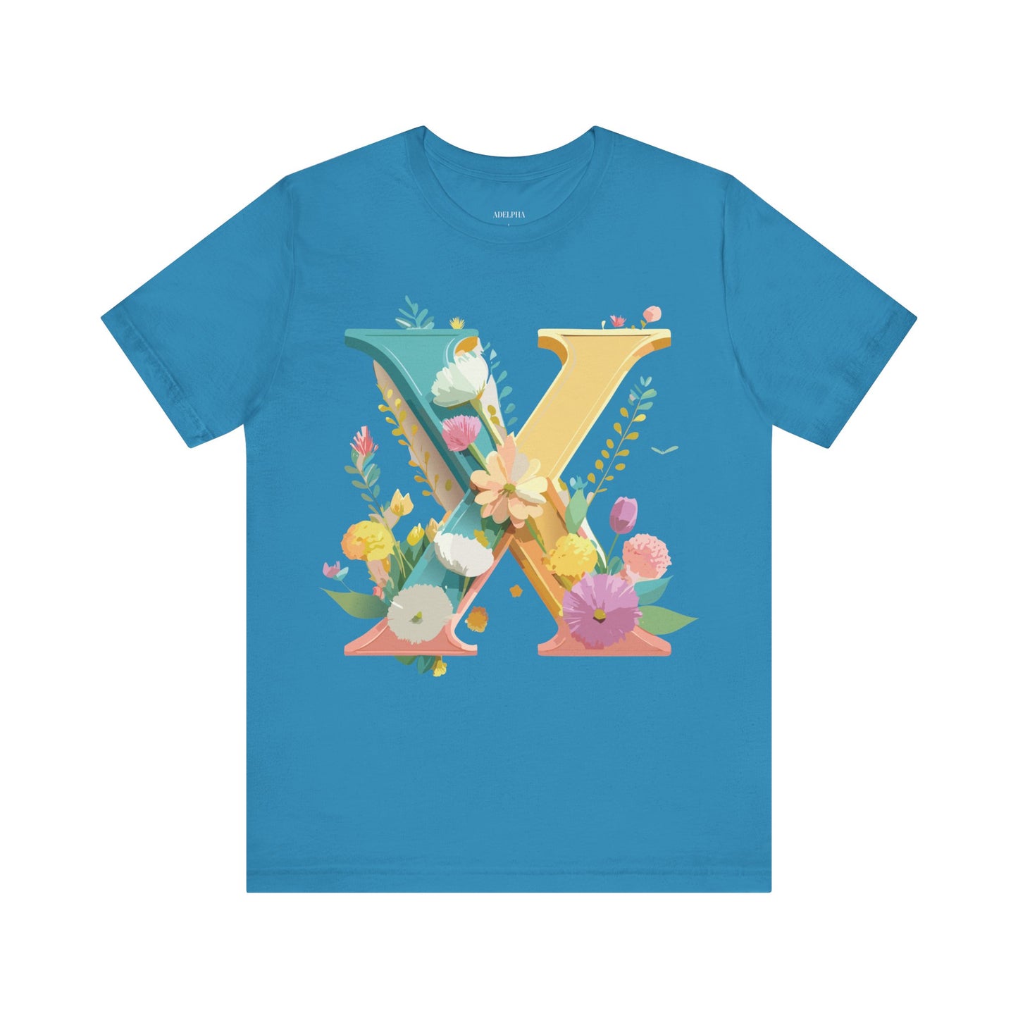 Natural Cotton Tee Shirt - Letters Collection - X Printify
