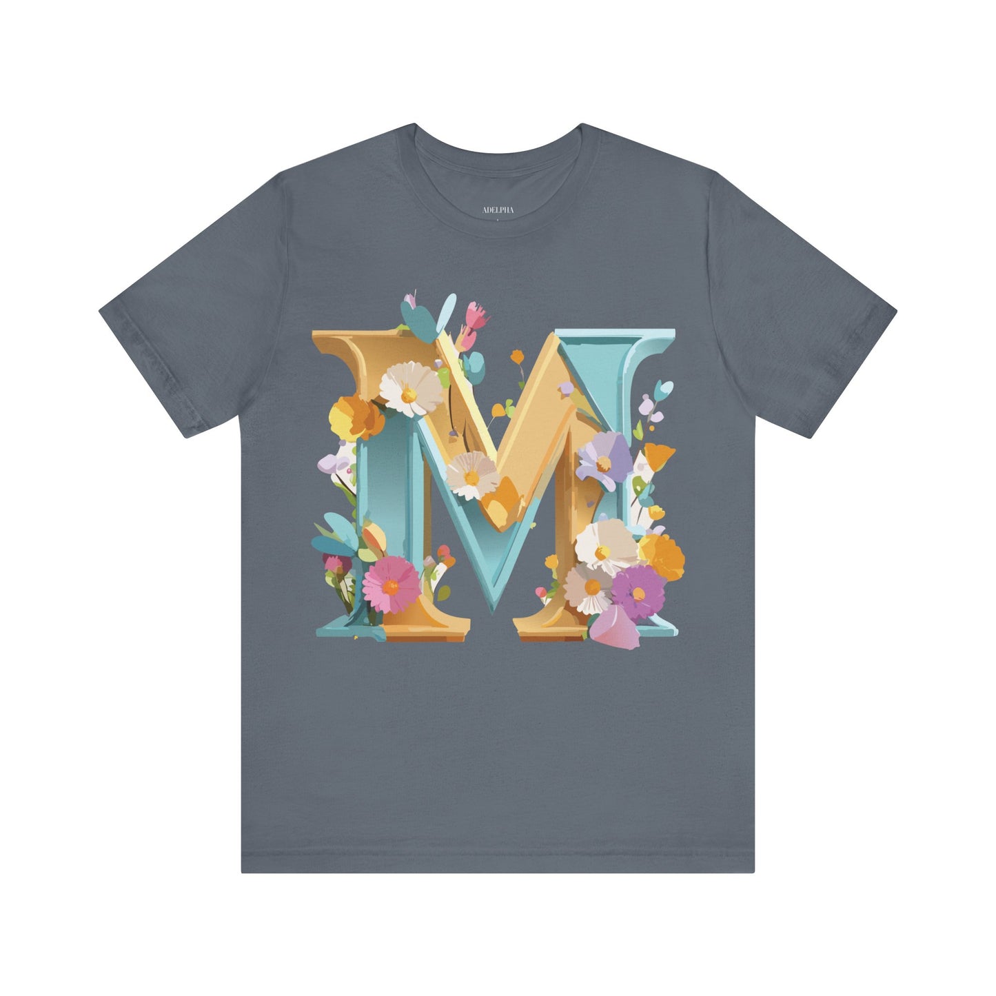 Natural Cotton Tee Shirt - Letters Collection - M Printify
