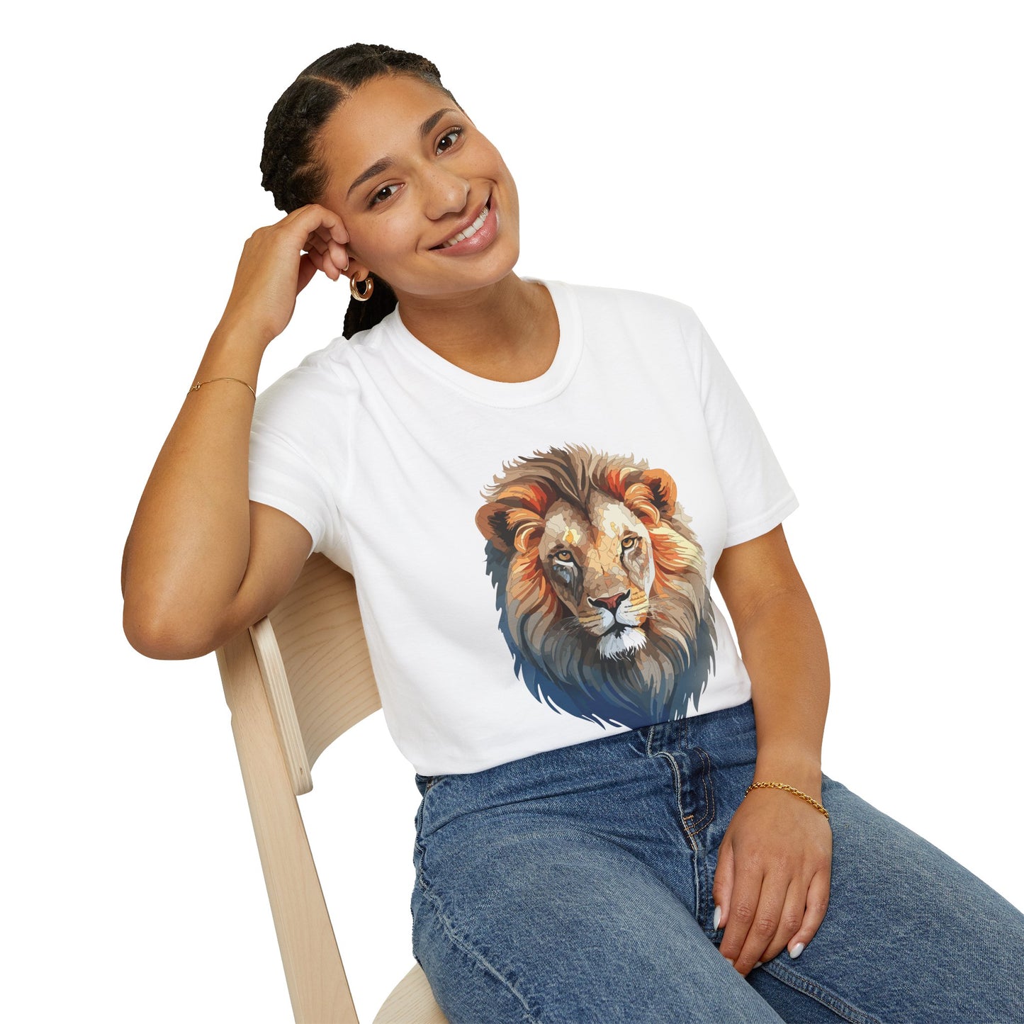 Lion Shirt, Shirt with Lion, Floral Lion Tee, Shirt with Animals