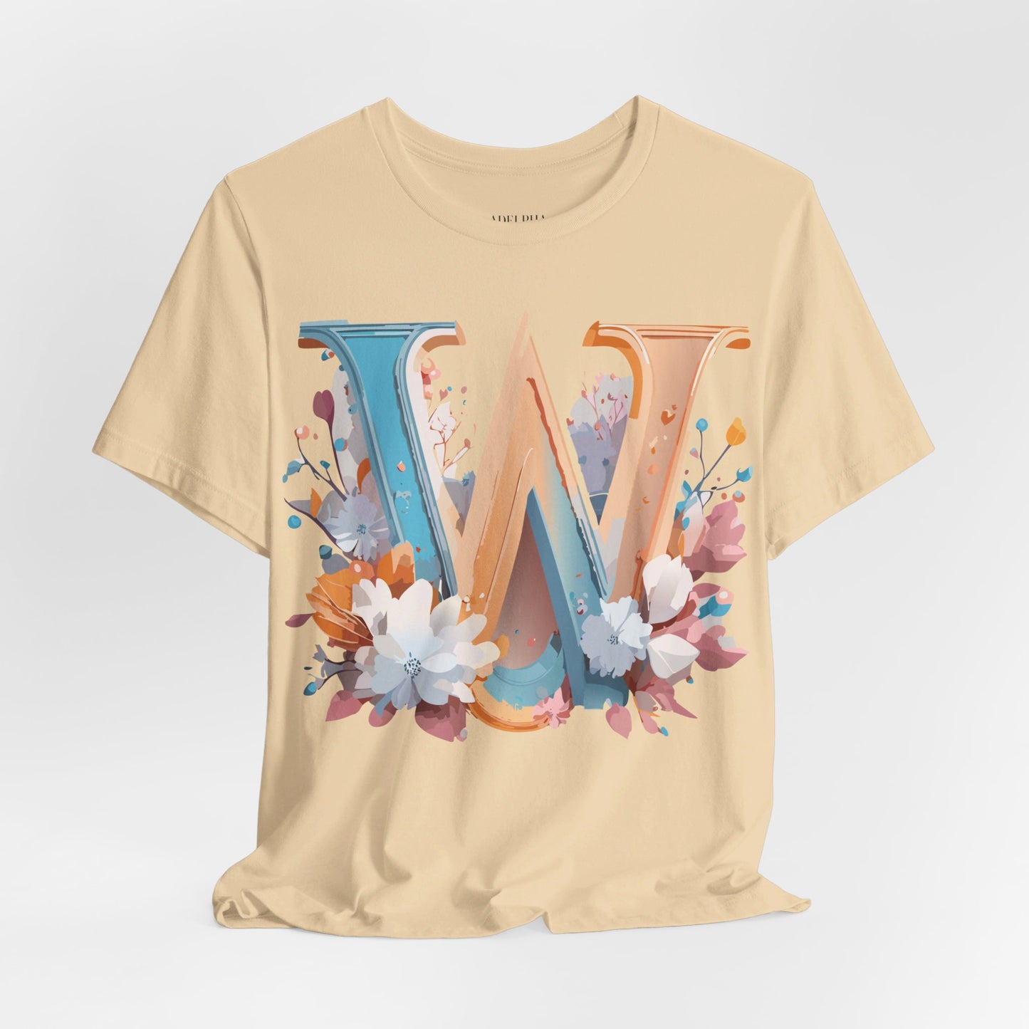 Natural Cotton Tee Shirt - Letters Collection - W Printify
