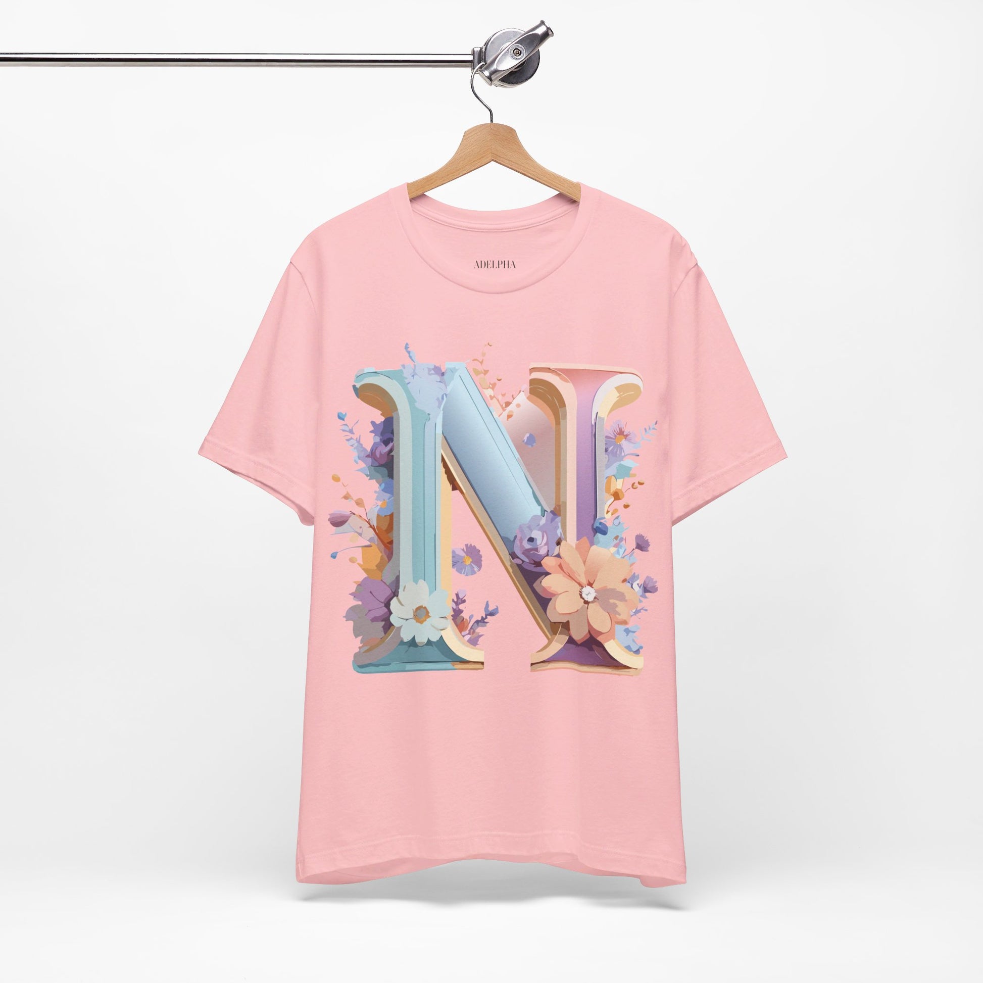 Natural Cotton Tee Shirt - Letters Collection - N Printify